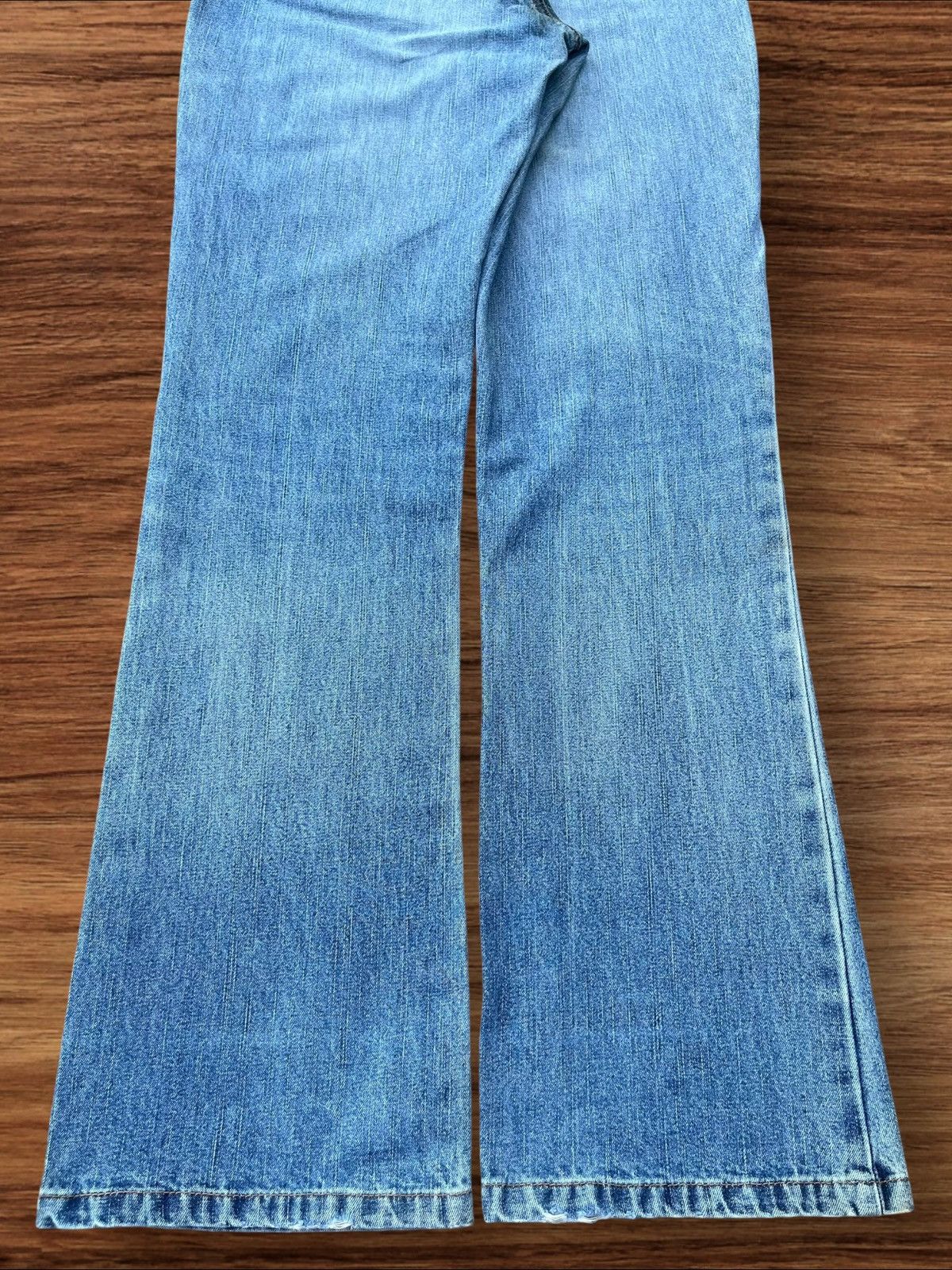 Japanese Brand Vintage Y2K Japanese Brand High Rise Blue Washed Flare Jeans Size 27" / US 4 / IT 40 - 6 Thumbnail