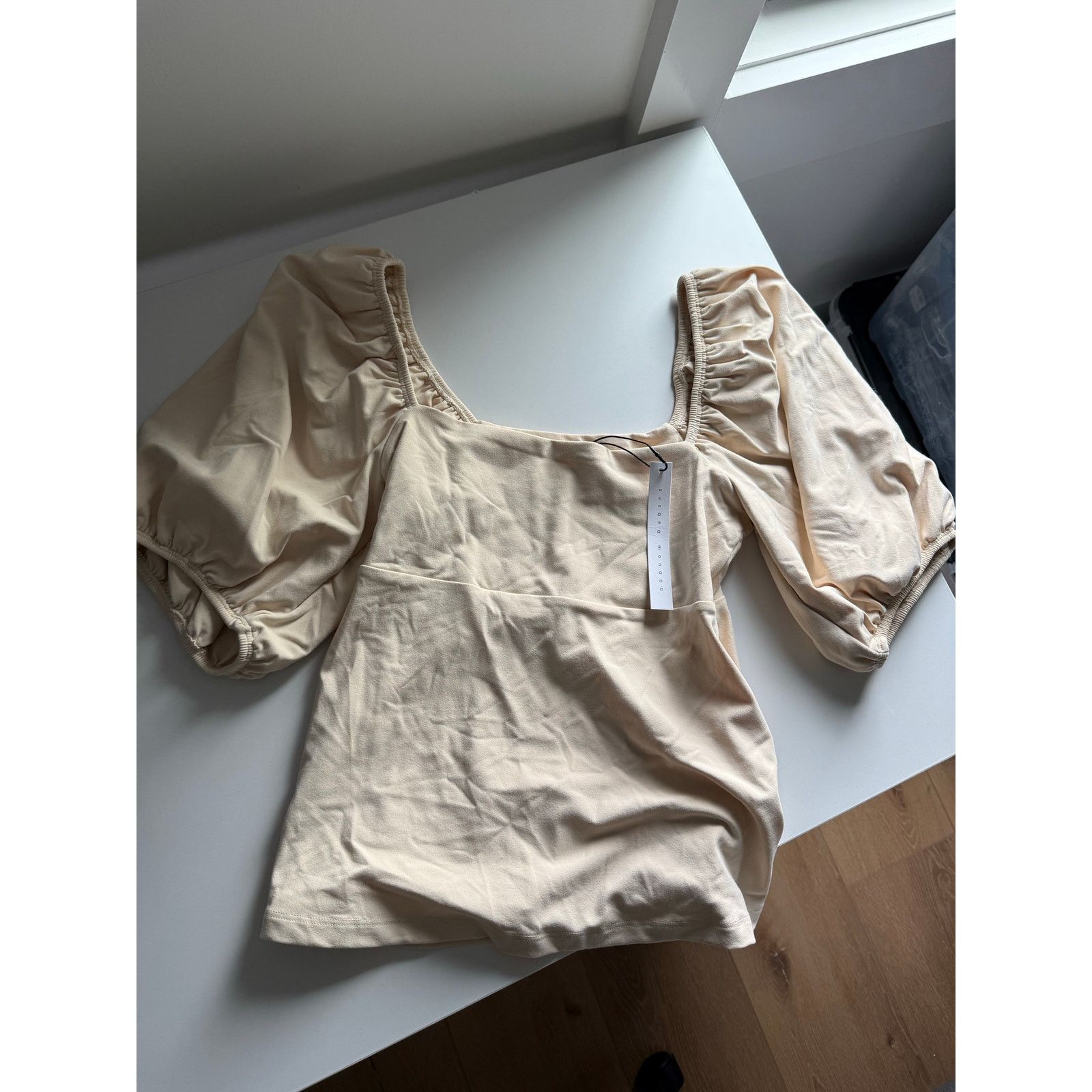 Susana Monaco $168 New Susana Monaco Revolve Puff Sleeve Top - crème - S Size S / US 4 / IT 40 - 7 Thumbnail