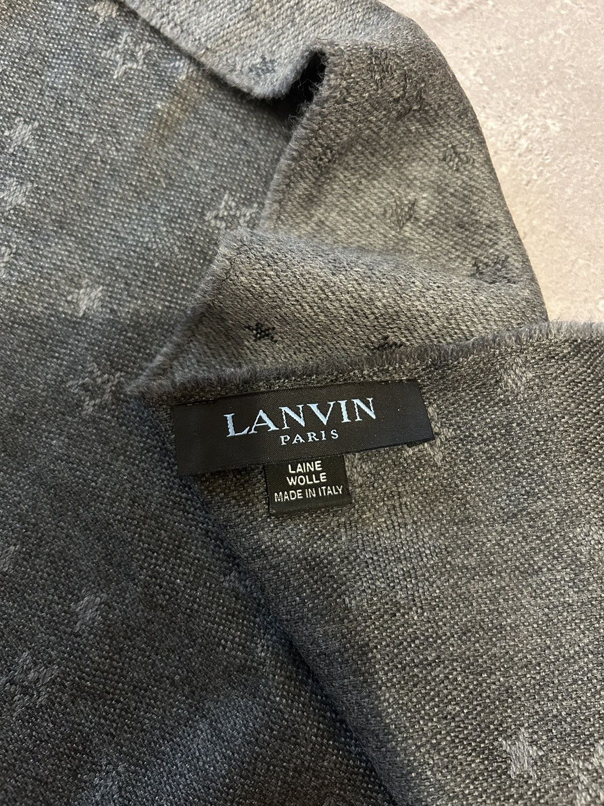 Lanvin Lanvin 100% Wool Stars Big Scarf 200x37cm Size ONE SIZE - 4 Thumbnail