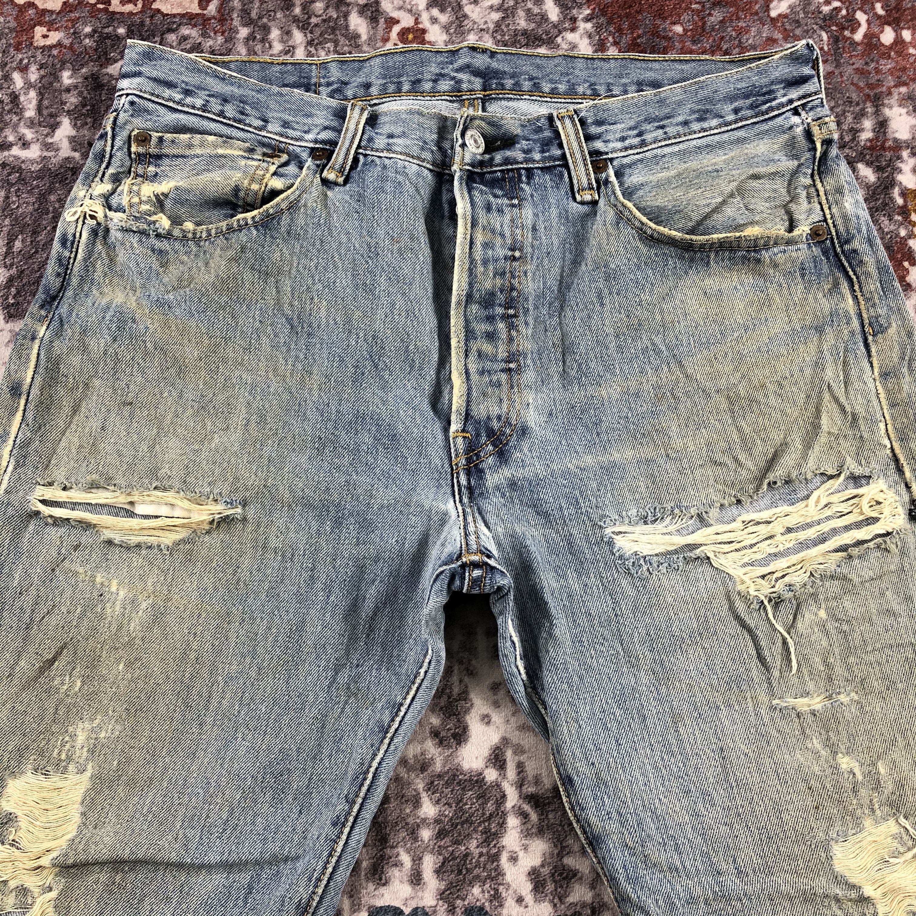 Levi's Vintage Blue Wash Levis 501 Jeans-JM2999 Size US 34 / EU 50 - 3 Thumbnail