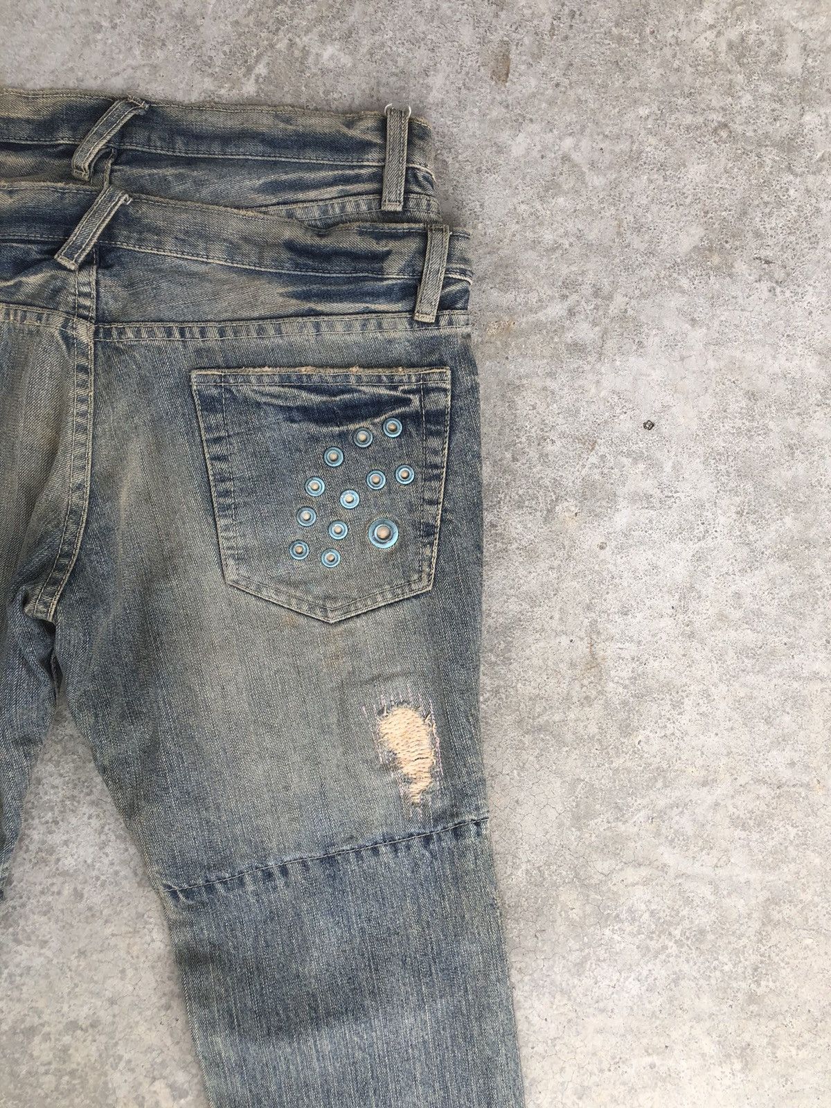 PPFM PPFM Double Waist Distressed Jeans Size US 32 / EU 48 - 15 Thumbnail