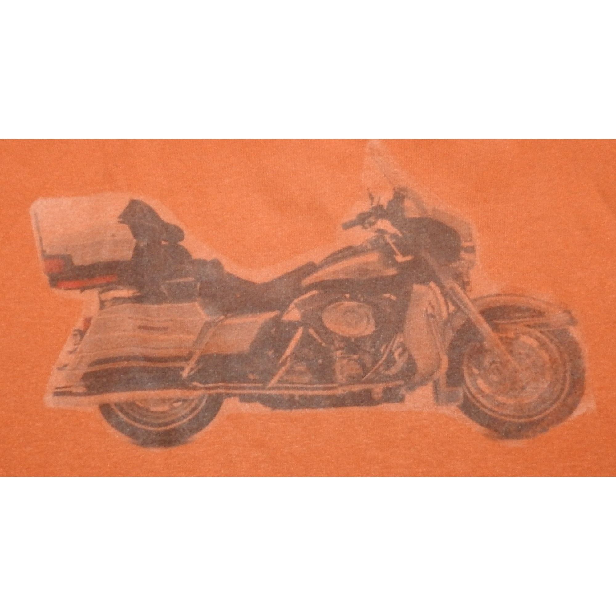 TEE JAYS Vintage 90s Harley-Davidson Motorcycles Orange Tee Jays Tag Size US XL / EU 56 / 4 - 5 Thumbnail