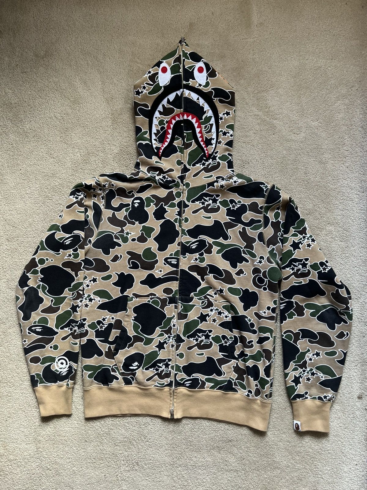 Bape BAPE STA CAMO SHARK FULL ZIP HOODIE | Grailed