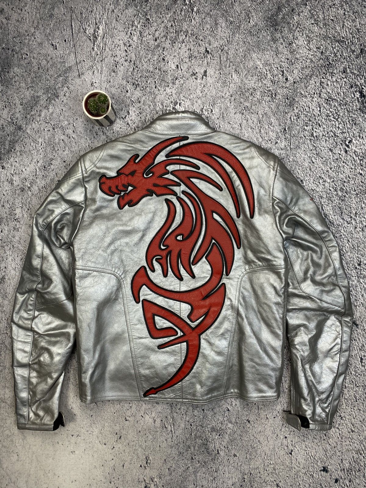 Vintage Freedom Dragon Tattoo Leather Jacket | Grailed