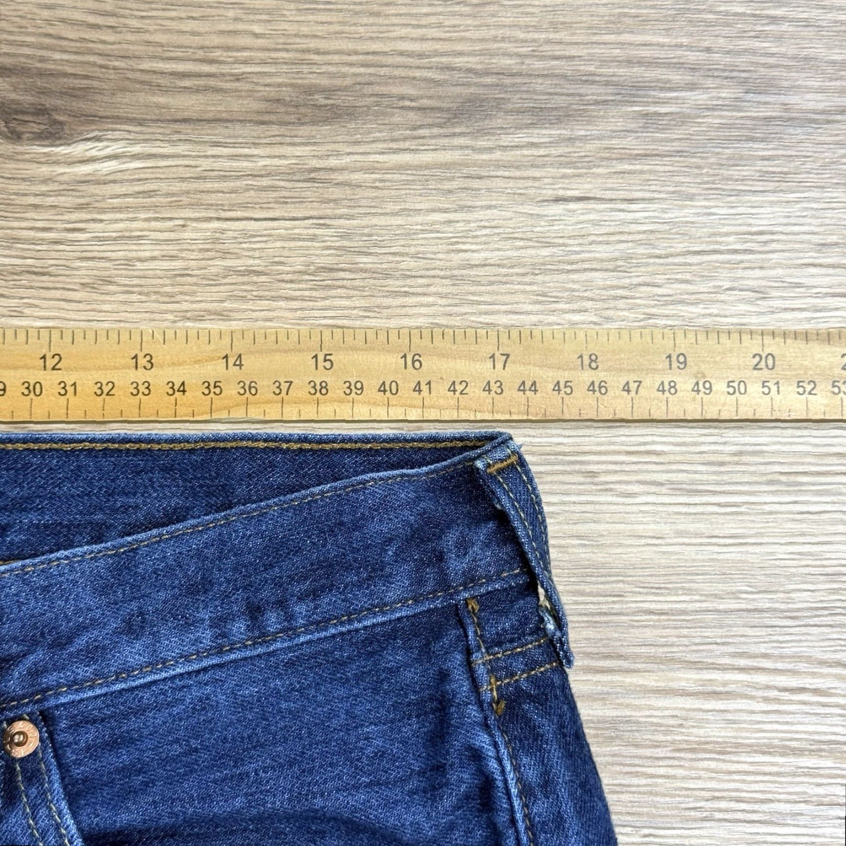 Levi's Levi’s 501 Original Fit Jeans Men 34x30 Dark Blue Button Fly Straight Leg Denim Blue Jeans Men’s Regular Cotton 34 30 Size US 34 / EU 50 - 5 Thumbnail