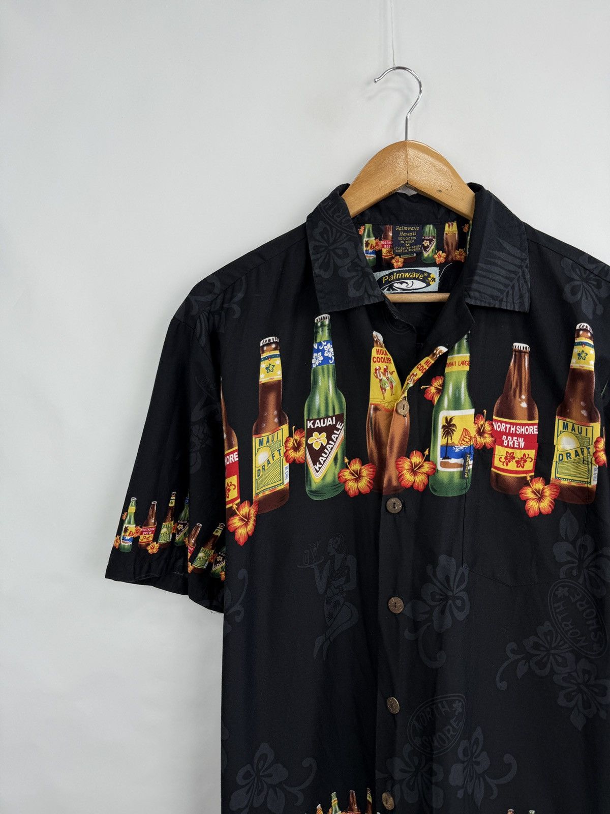 Japanese Brand Vintage 90s Palmwave Beer shirt rare retro Y2K hype Size US M / EU 48-50 / 2 - 2 Thumbnail
