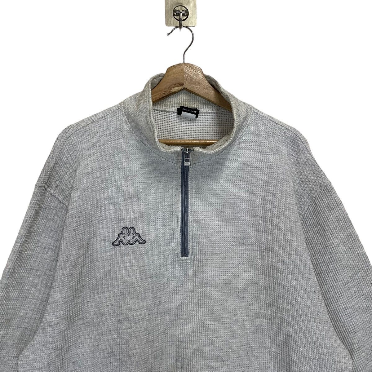 Japanese Brand Vtg 90s Kappa Made In Japan Small Logo Halfzip Sweatshirt Size US XL / EU 56 / 4 - 4 Thumbnail