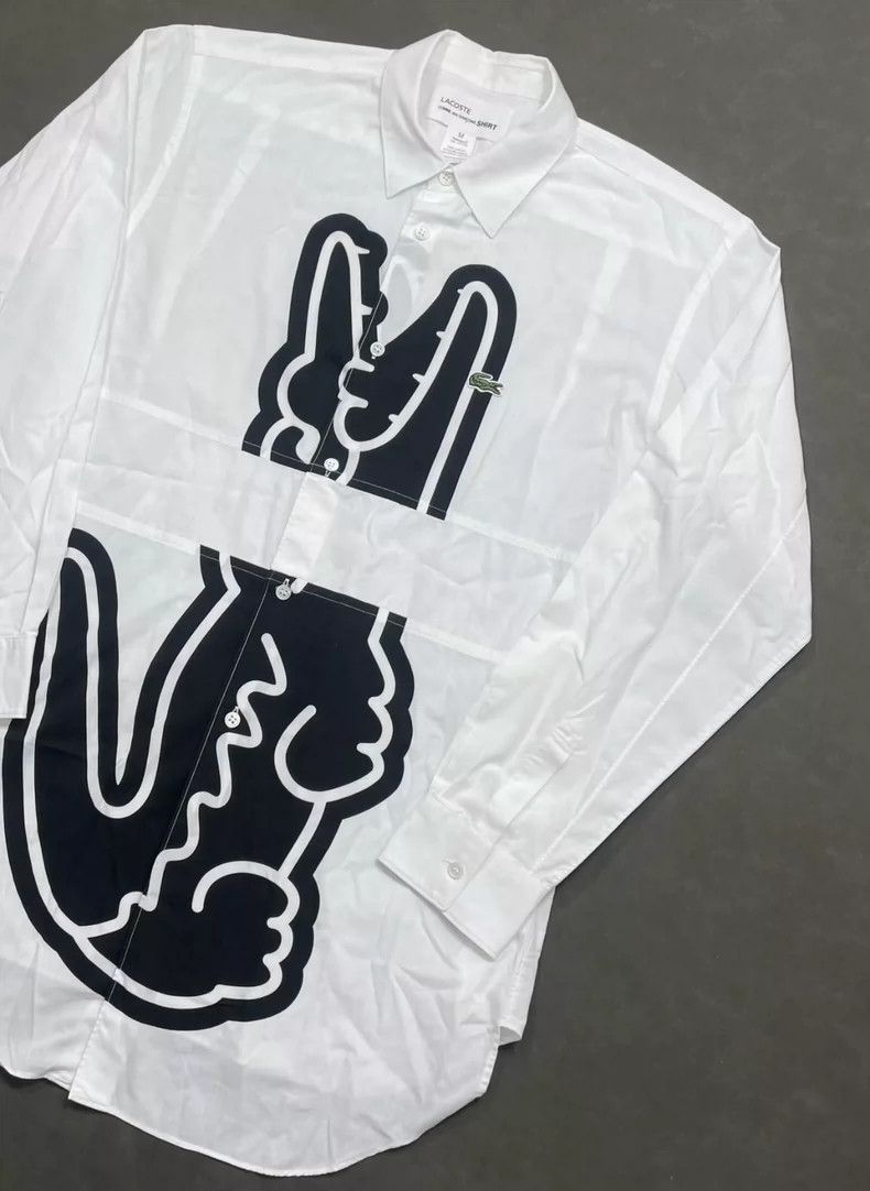 Comme des Garcons Comme Des Garcons Lacoste co-branded logo printed long-sle Size US M / EU 48-50 / 2 - 4 Thumbnail