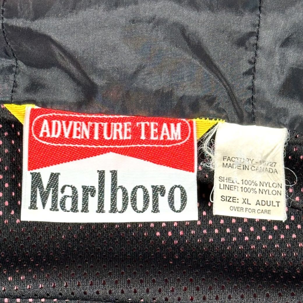Marlboro VINTAGE Marlboro Jacket Adult XL Red 90s Outdoor Parka Nylon Lined Wind-Resistant Hooded Casual Mens Size US XL / EU 56 / 4 - 5 Thumbnail
