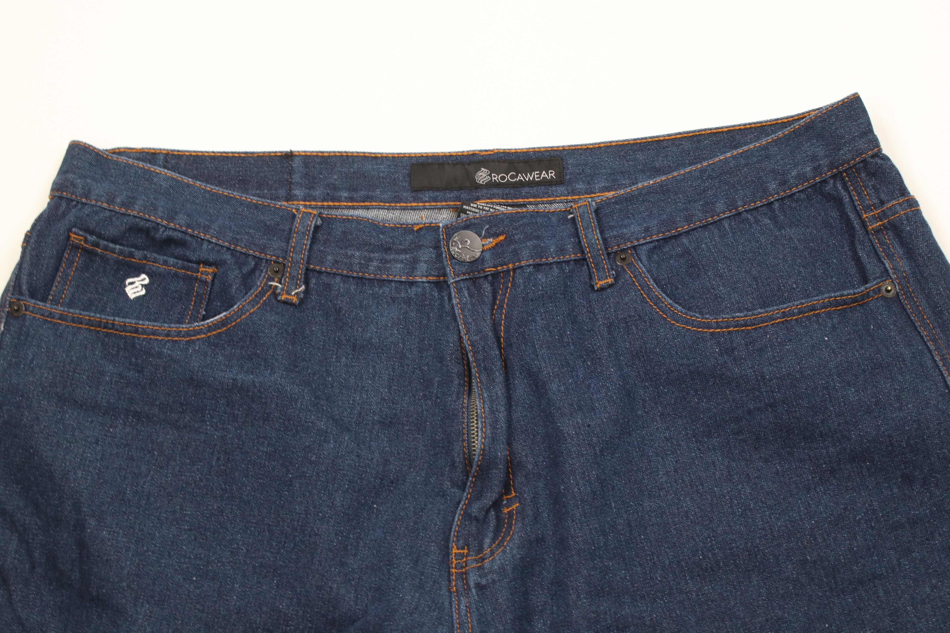Rocawear Vintage 90s Y2K Rocawear Hip Hop Denim Jean Shorts Blue Size US 40 / EU 56 - 2 Thumbnail