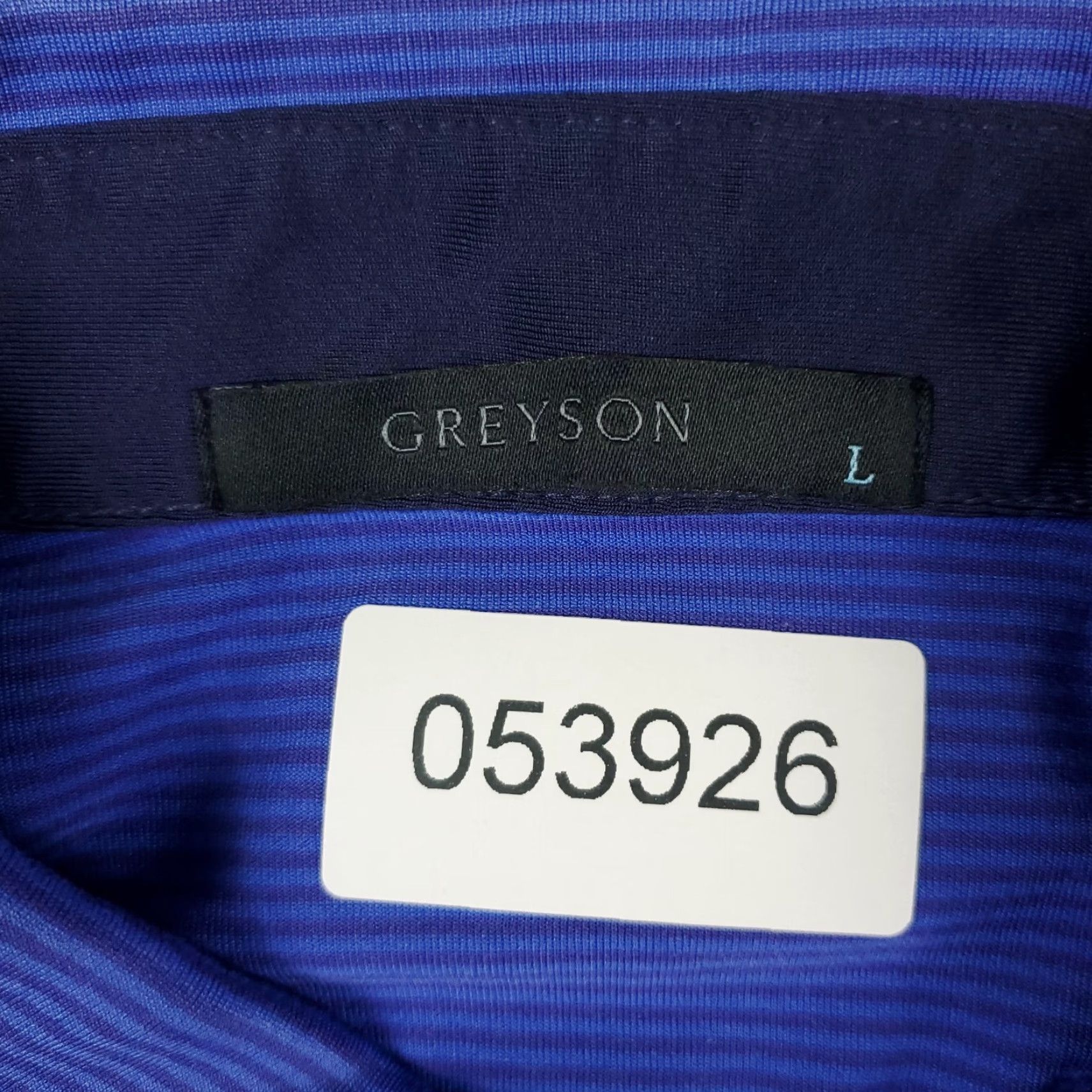 Vintage Greyson Polo Shirt Mens Size Large Blue Striped Wolf Golf Short Sleeve Polo Shirt Mens L Blue Striped Wolf Golf Short Sleeve Size US L / EU 52-54 / 3 - 6 Thumbnail