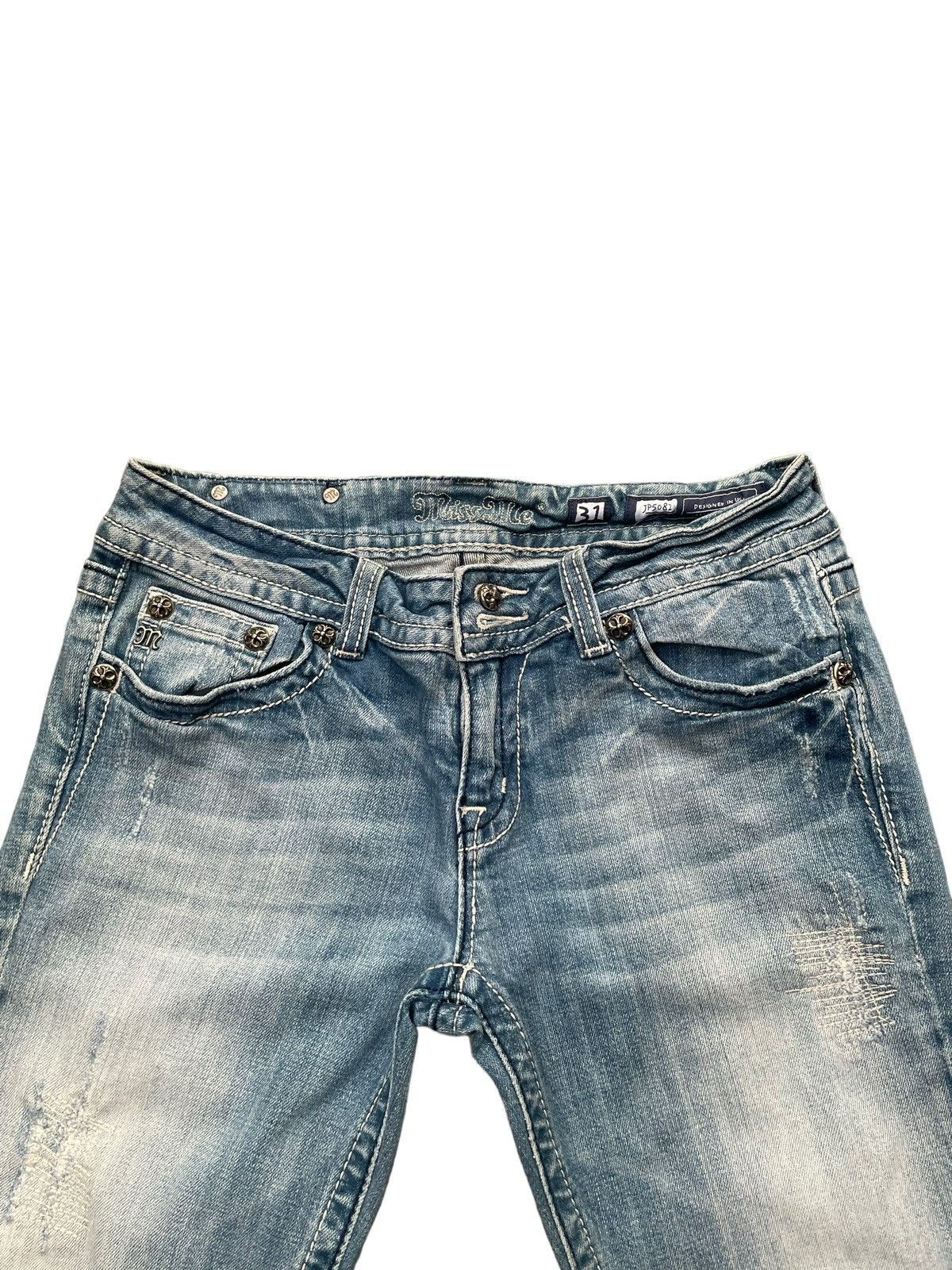 Designer × Miss Me Miss Me Flare Distresed Denim Size 32" / US 10 / IT 46 - 6 Thumbnail