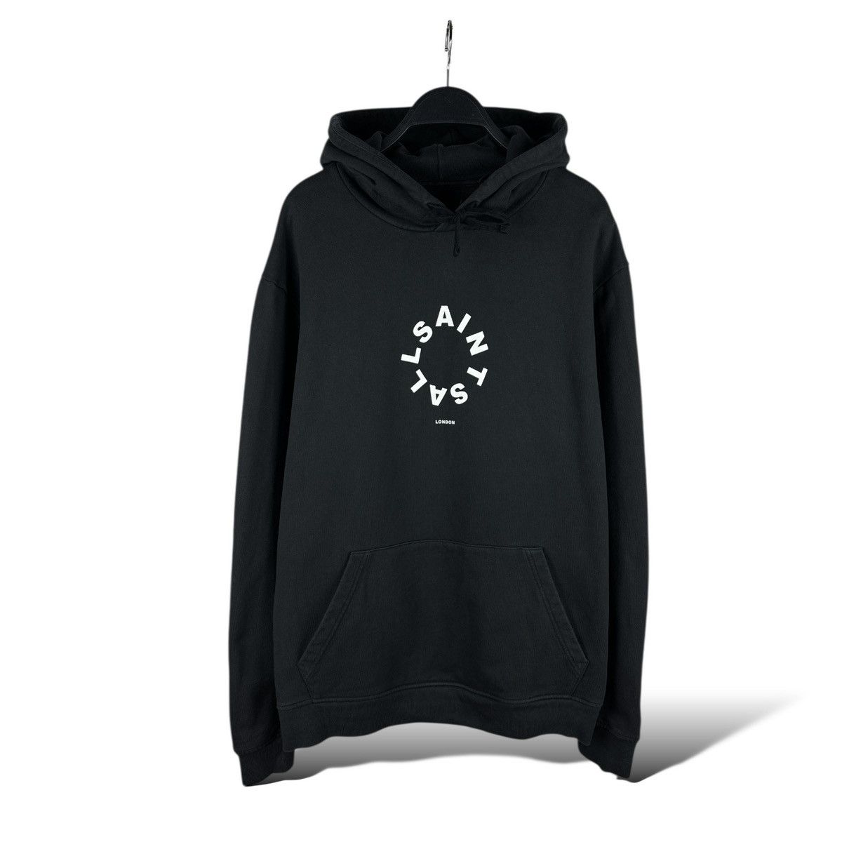 Allsaints AllSaints Tierra Oth Oversized Mens Hoodie Black Circle Logo Size US XS / EU 42 / 0 - 7 Thumbnail