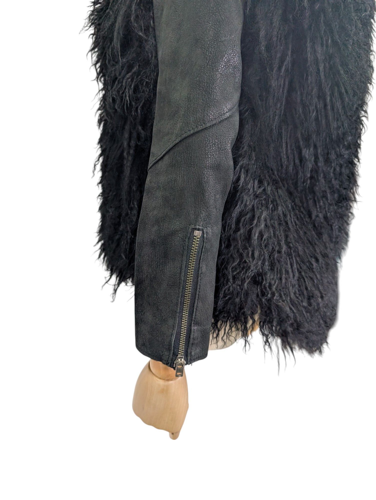 Helmut Lang Helmut Lang Black Leather And Long Sheep Hair Jacket Size S / US 4 / IT 40 - 5 Thumbnail