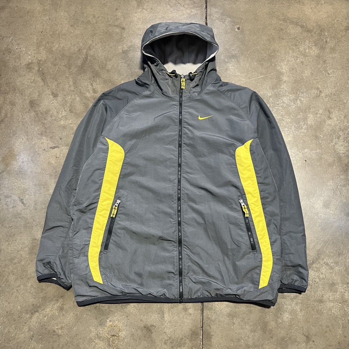 Nike × Vintage Vintage Nike Reversible Puffer Jacket Mini Swoosh Fleece Y2K Size US XL / EU 56 / 4 - 1 Thumbnail