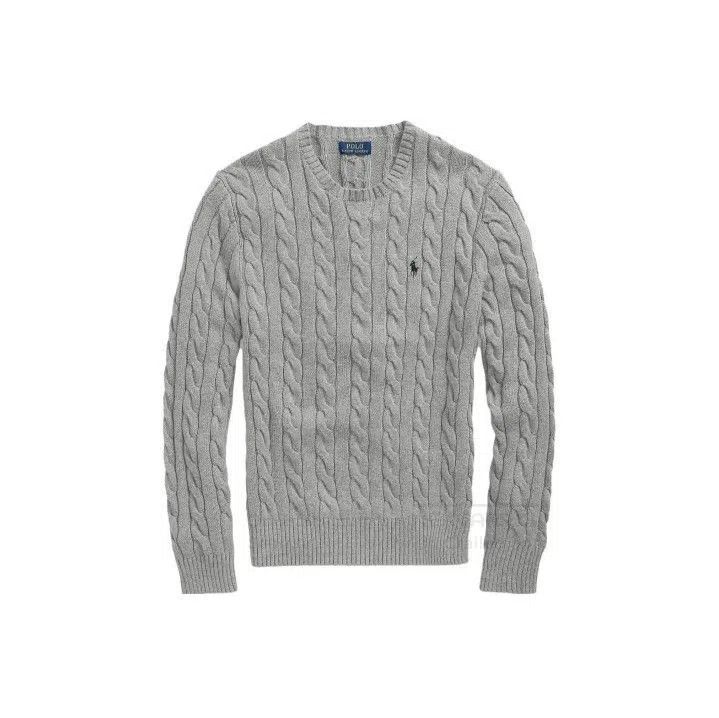 Polo Ralph Lauren Polo Ralph Lauren Men's Gray Cable Knit Sweater. Size US XL / EU 56 / 4 - 1 Thumbnail