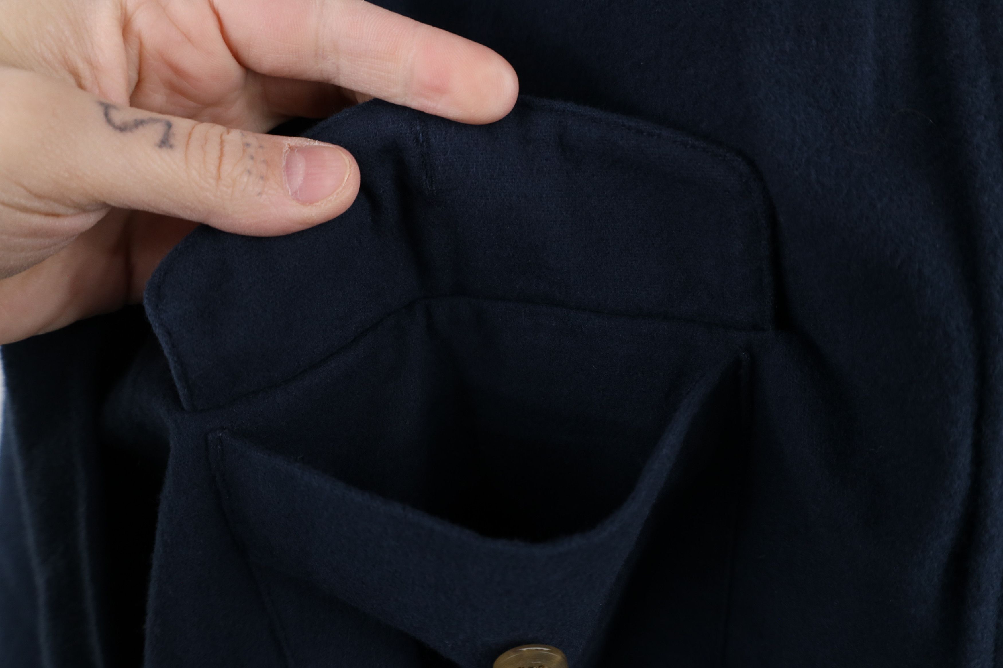 Vintage Vintage 90s Streetwear Chamois Cloth Collared Button Shirt Size US L / EU 52-54 / 3 - 6 Thumbnail
