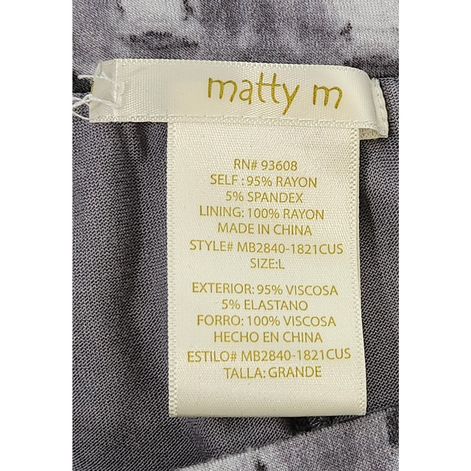 Other Matty M Gray White Pattern Pencil Mid Skirt Large Lined Size 32" / US 10 / IT 46 - 4 Thumbnail