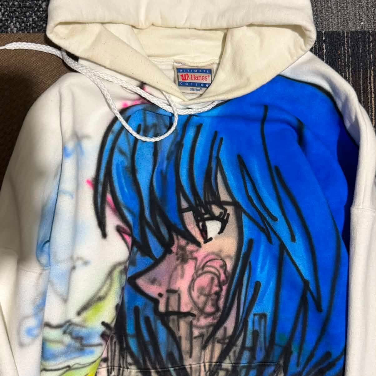 Other Airbrushed Neon Genesis Rei Hoodie Size US XL / EU 56 / 4 - 2 Thumbnail