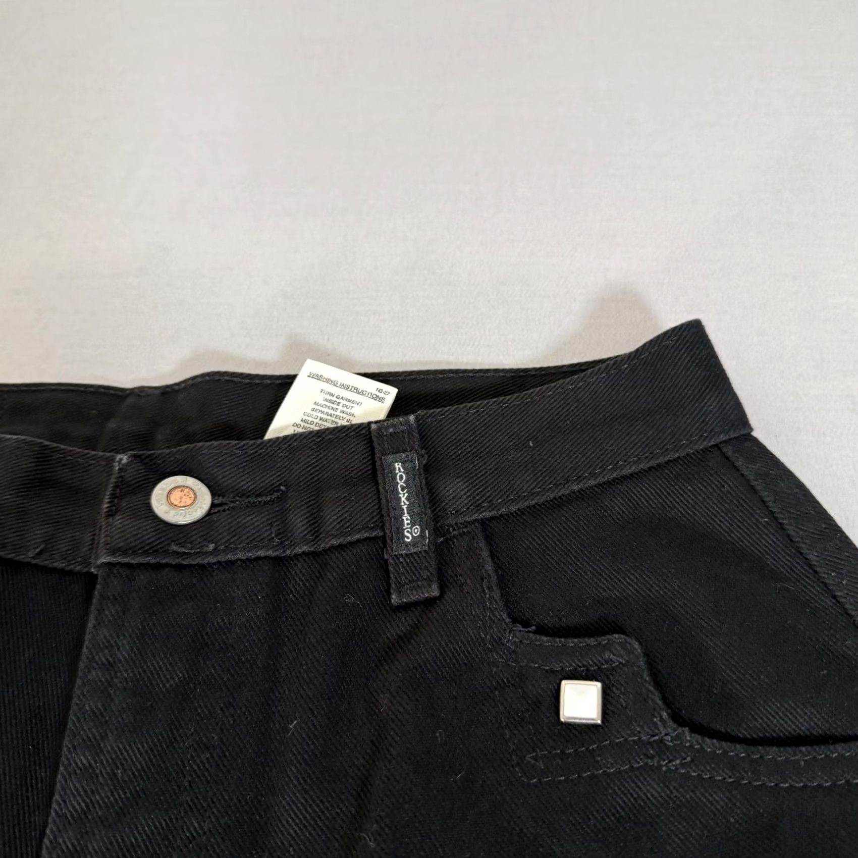 Vintage VINTAGE Rockies Jeans Womens 11 Black Bare Back Slim Fit Denim Pants Western 90s Size 32" / US 10 / IT 46 - 3 Thumbnail