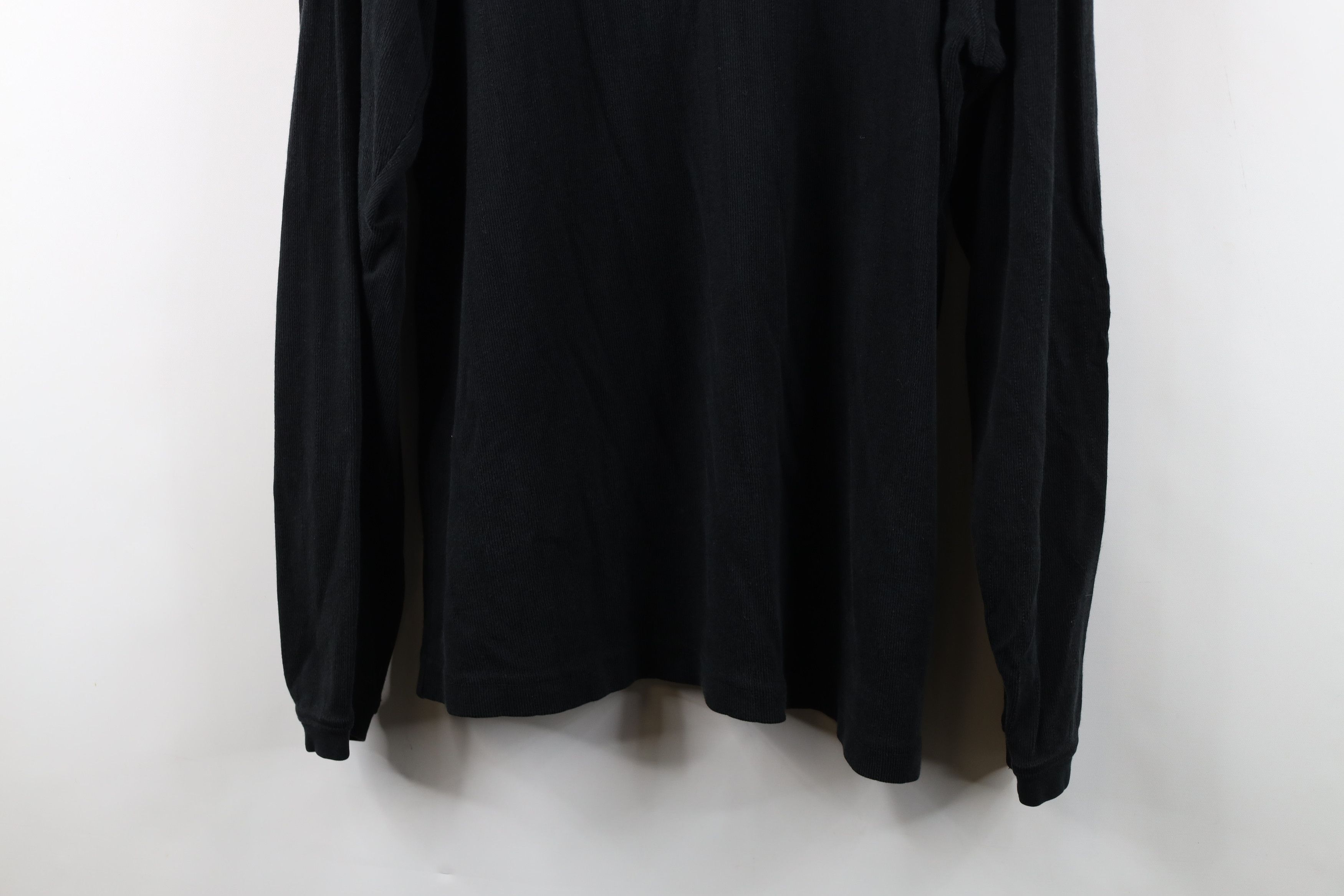 Vintage Vintage 90s Streetwear Gabardine Knit Mock Neck T-Shirt Size US XL / EU 56 / 4 - 3 Thumbnail