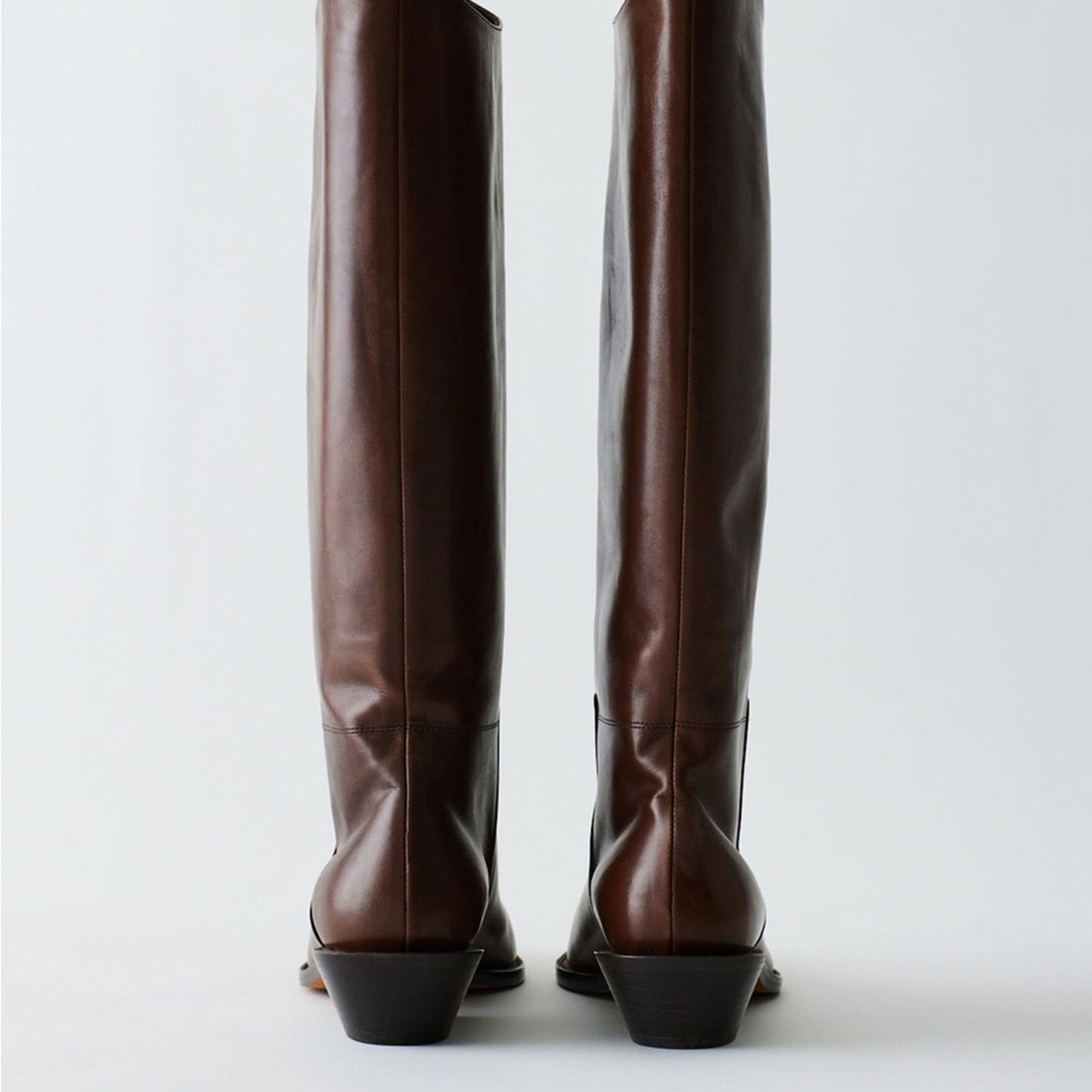 Tibi Tibi Wax Calf Leather Dean Boot Brown 39.5 SOLD OUT $995 box Size US 9.5 / IT 39.5 - 4 Thumbnail