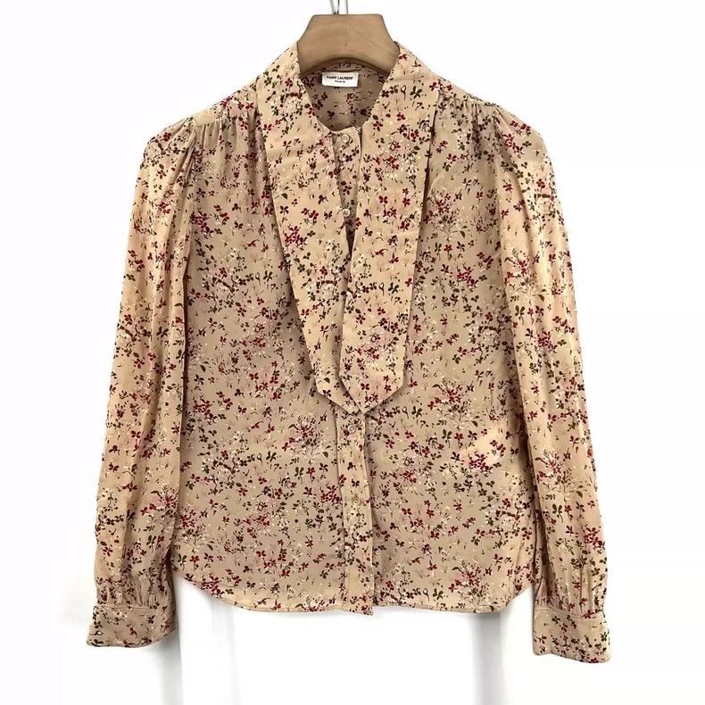 Saint Laurent Paris Saint Laurent ParisFloral Silk Shirt 2504-Nextarrow Size XS / US 0-2 / IT 36-38 - 1 Thumbnail