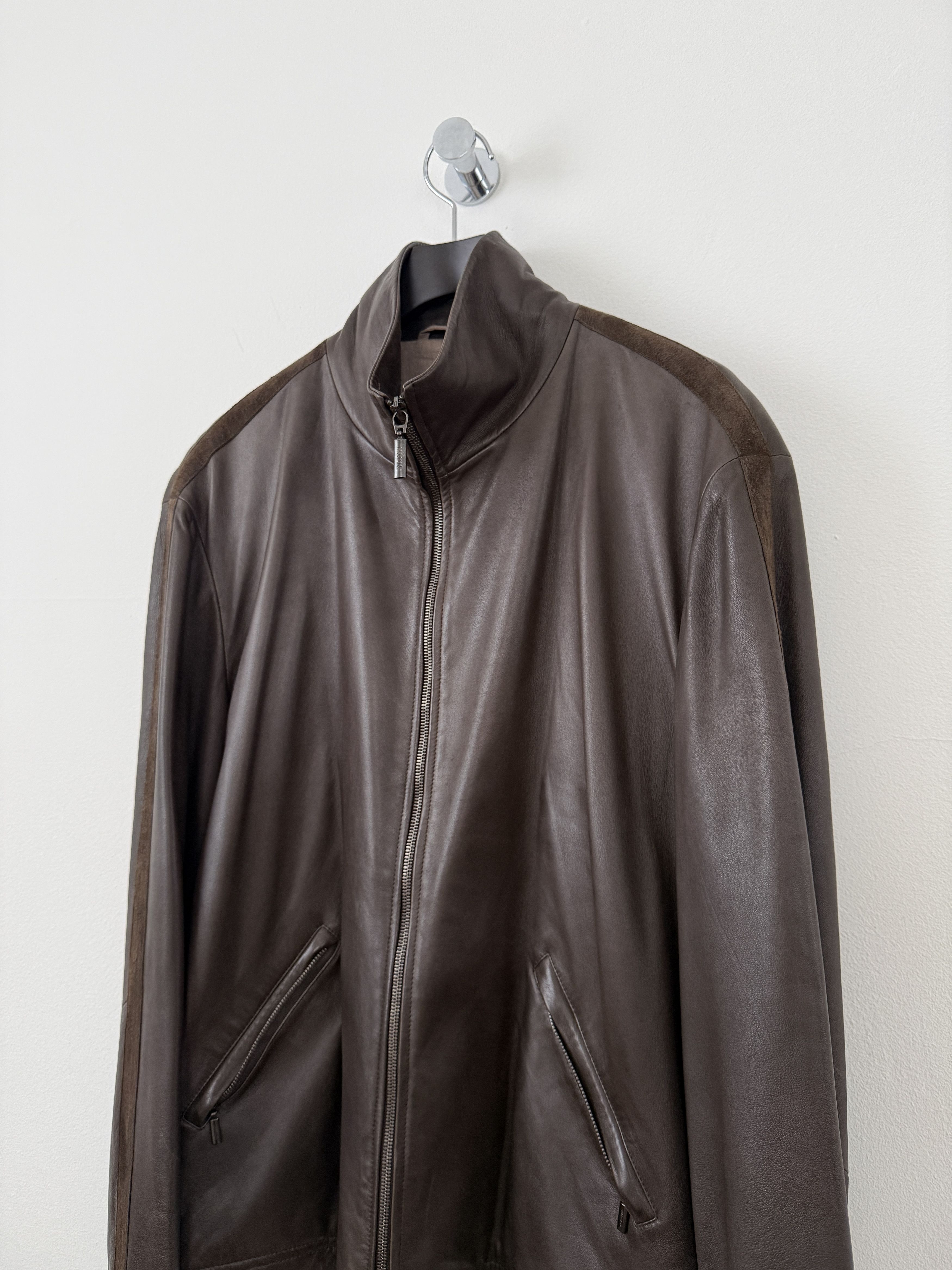 Armani Collezioni Lambskin Leather Zip Up Jacket Size US S / EU 44-46 / 1 - 6 Thumbnail