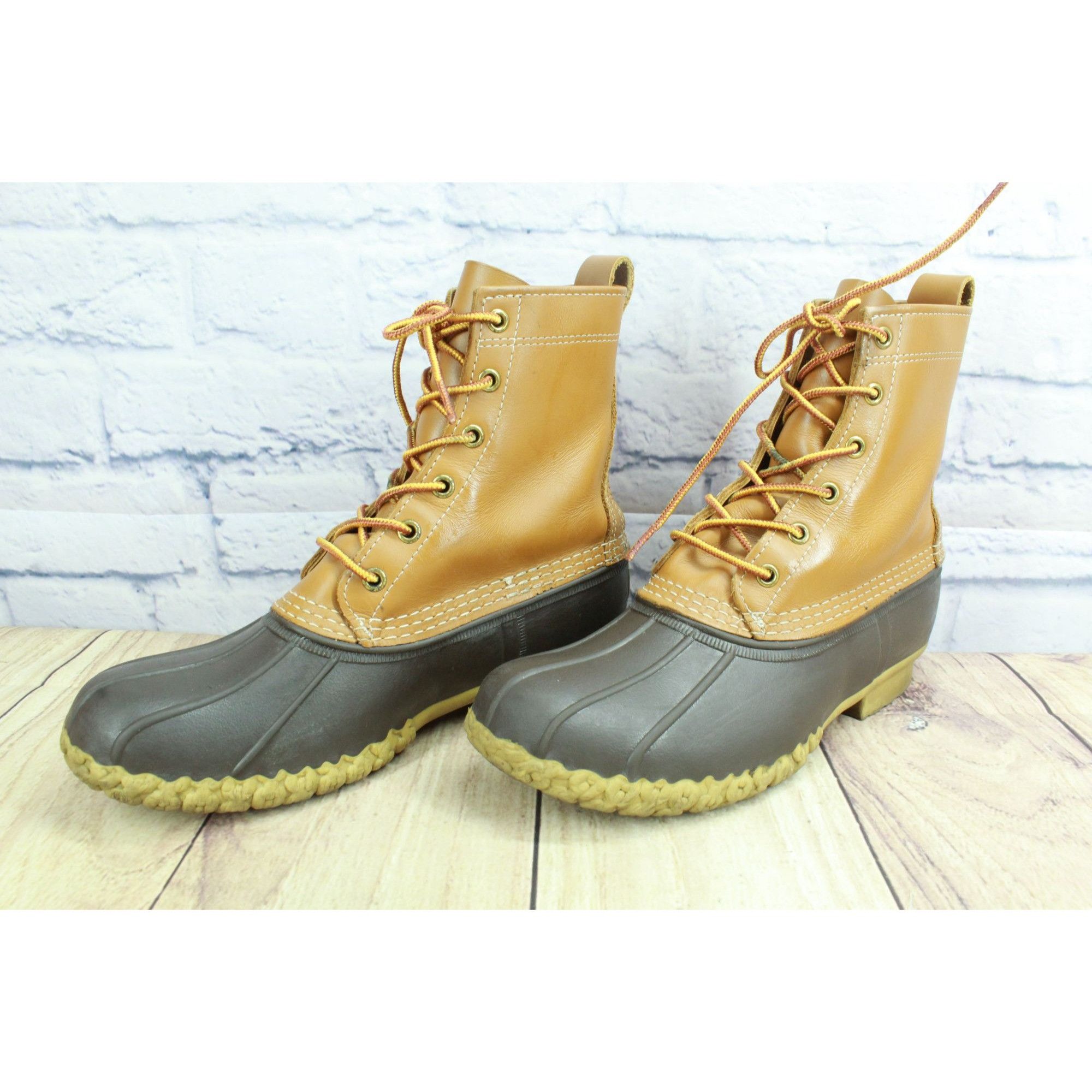 L.L. Bean LL Bean 8" Brown Leather Lace-Up Duck Boots Women's Size 7 Size US 7 / IT 37 - 2 Thumbnail