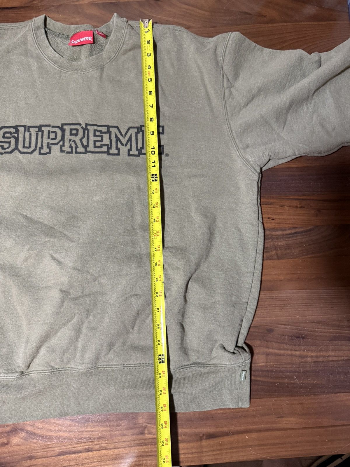 Supreme Supreme Shattered Logo Crewneck Sweatshirt Light Olive Sz XL Size US XL / EU 56 / 4 - 7 Thumbnail