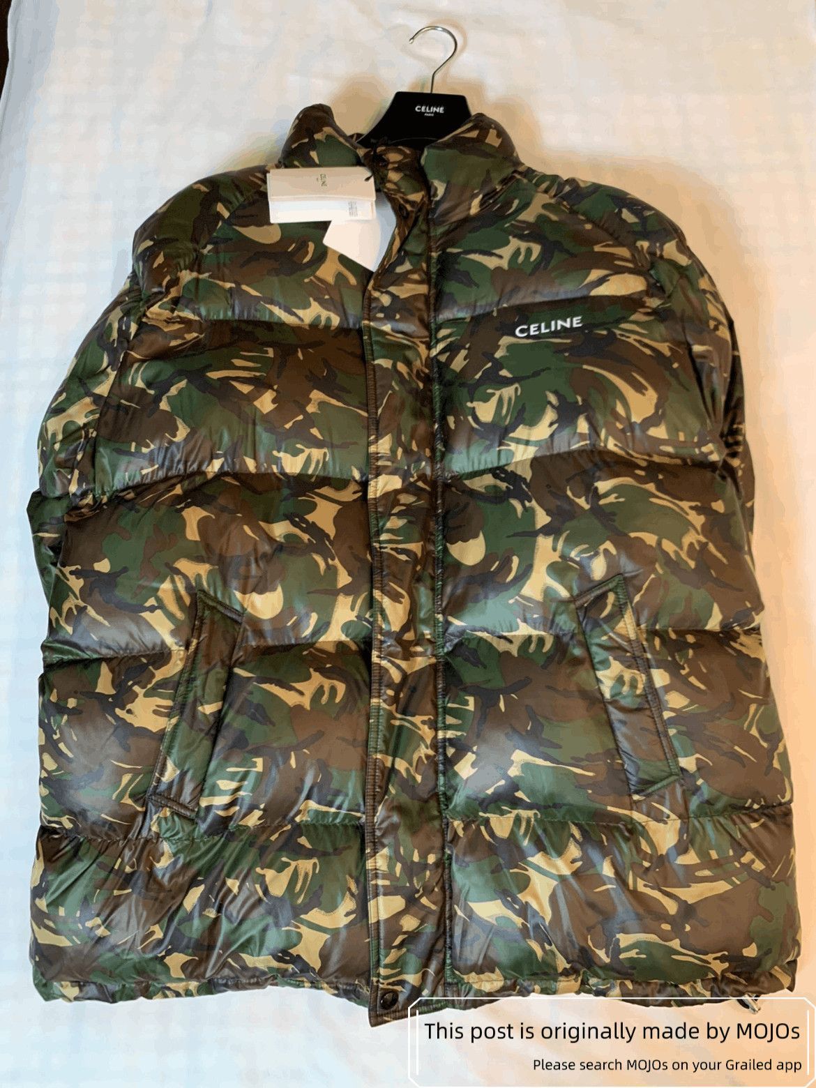 Celine Sz 50 Celine Camo Logo Puffer Jacket Size US M / EU 48-50 / 2 - 2 Thumbnail