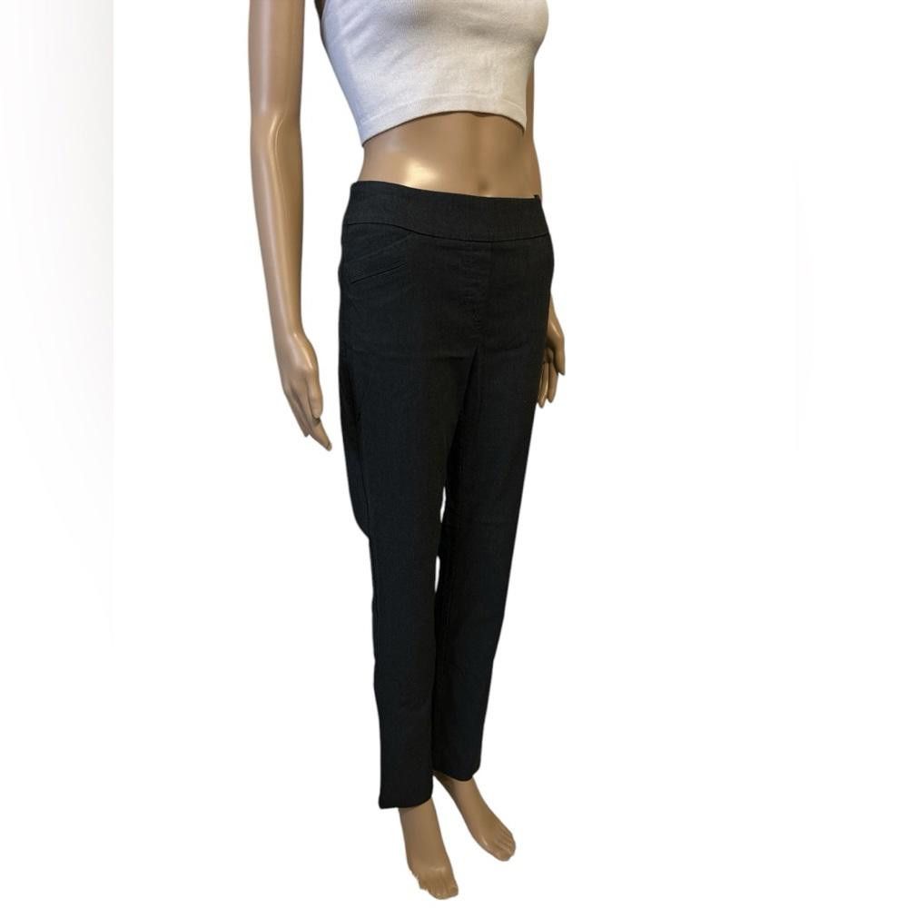 Designer Reitmans dark grey Women's black pull-on pants Size 30" / US 8 / IT 44 - 3 Thumbnail