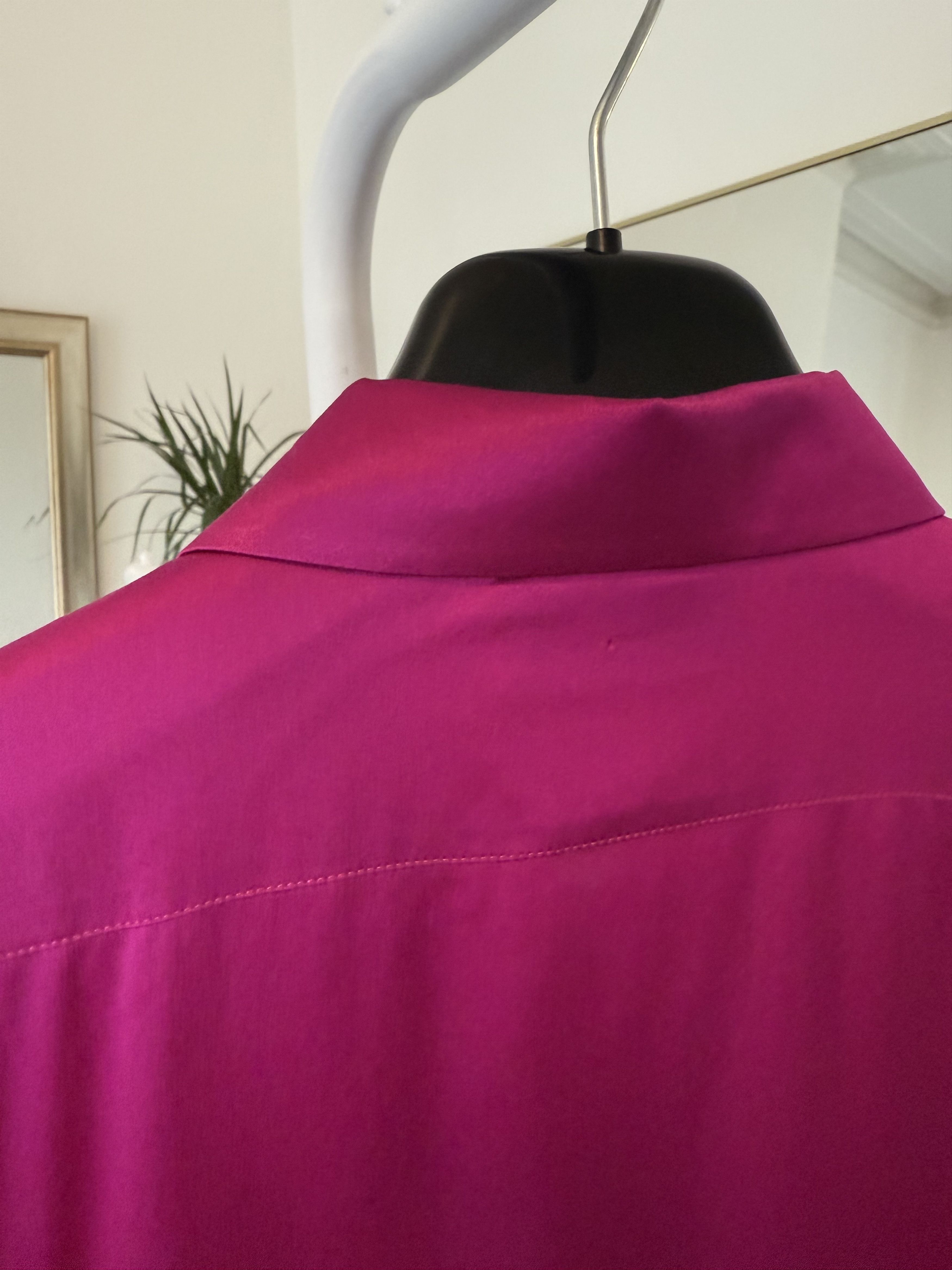 Saint Laurent Paris Saint Laurent Satin Pink Silk Shirt Size US M / EU 48-50 / 2 - 2 Thumbnail