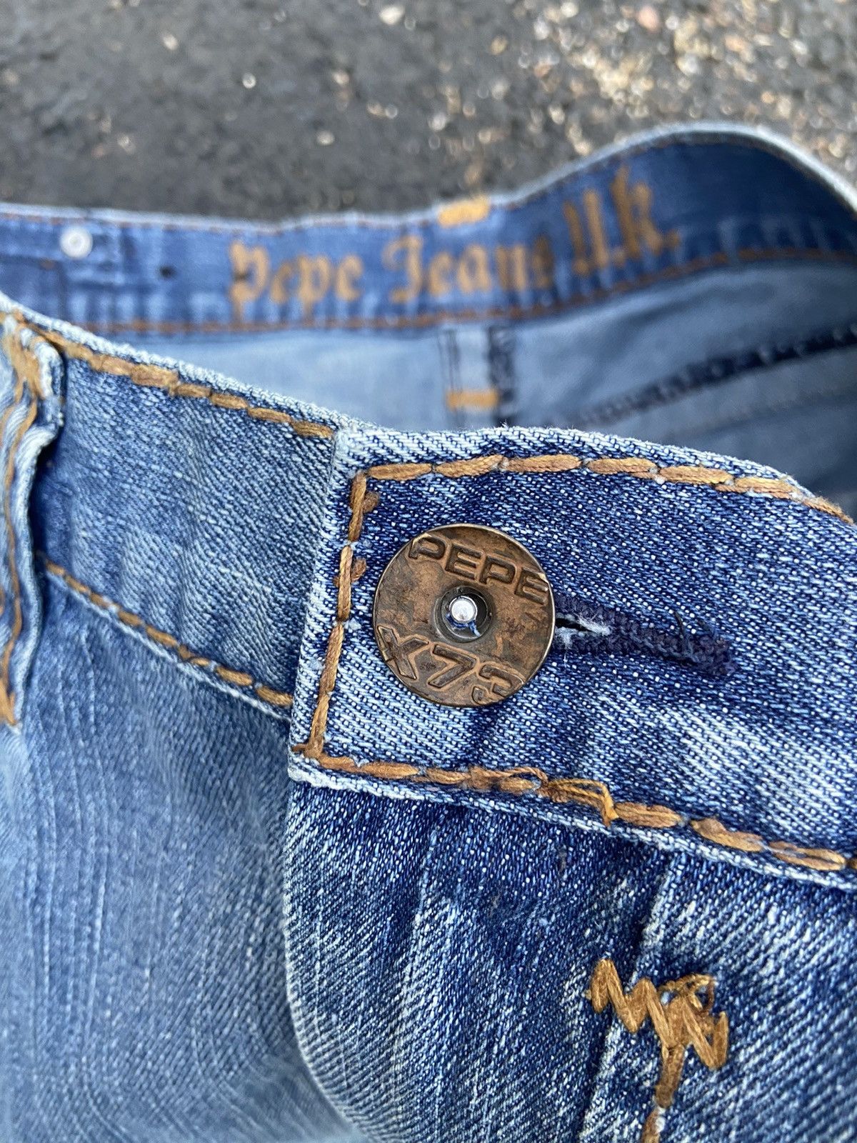 Pepe Jeans Crazy Vintage Grunge Style Faded Pepe Blue Jeans Y2K USA Size US 38 / EU 54 - 5 Thumbnail