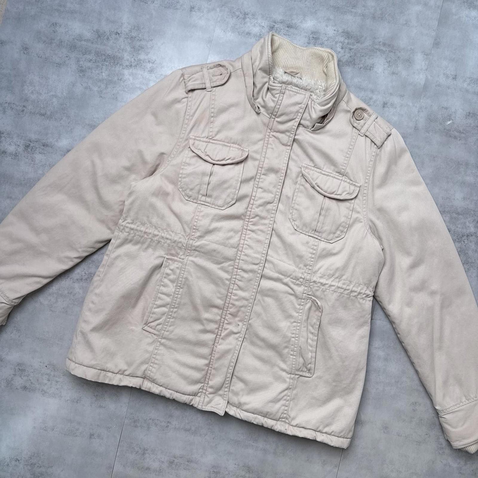 Aeropostale Y2K Aeropostale Beige 00s Lined Zip Up Utility Jacket Size US XL / EU 56 / 4 - 6 Thumbnail
