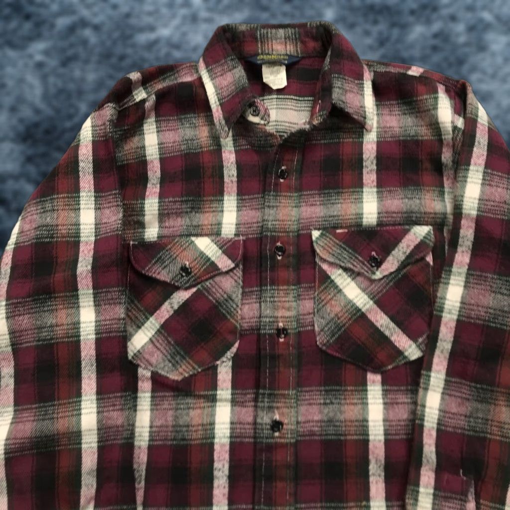 Vintage VINTAGE OshKosh B'gosh Shirt Mens M Red 90s Heavyweight Plaid Button-Up Cotton Flannel Workwear Size US M / EU 48-50 / 2 - 1 Thumbnail