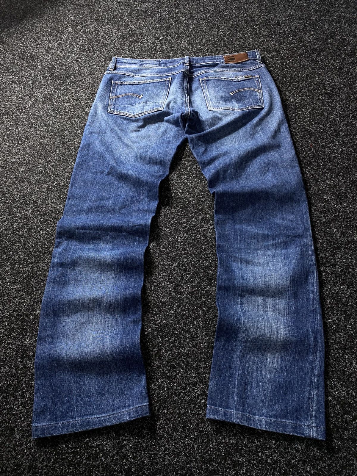 G-Star Vintage G Star RAW Flare Wide Leg Faded Wash Denim Size 31" - 7 Thumbnail