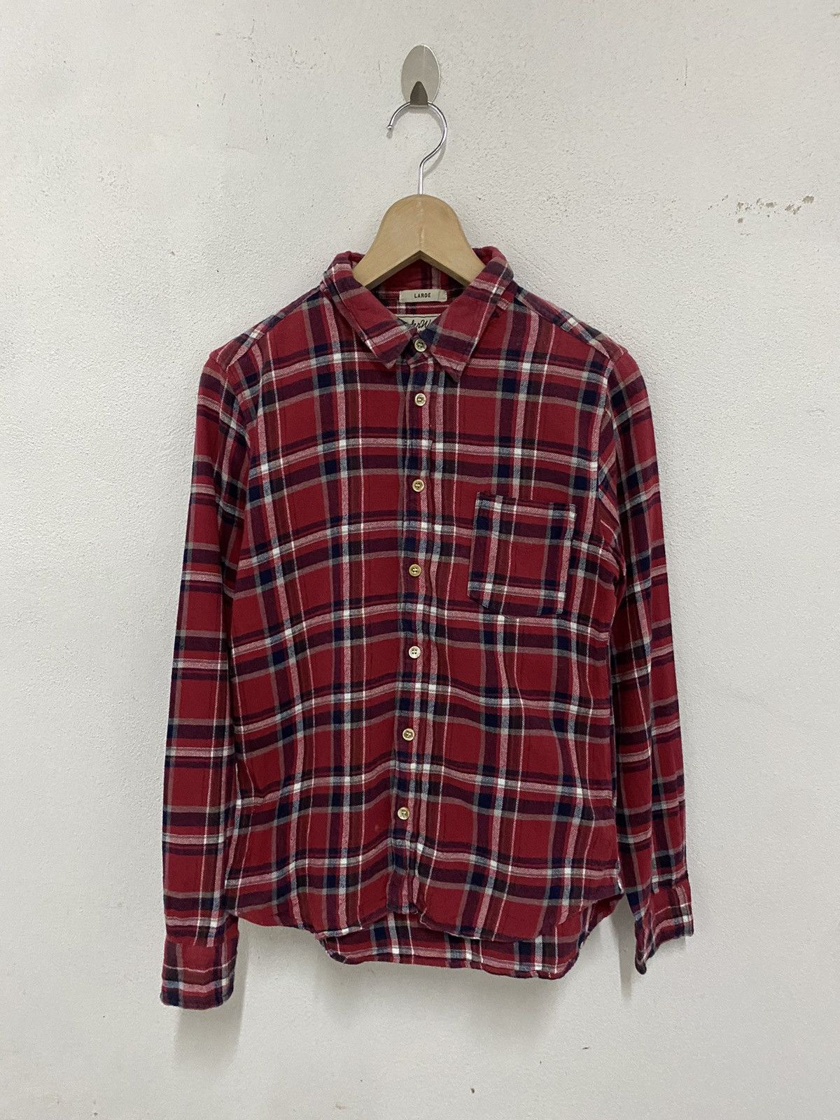Japanese Brand × Vintage Under wraps Plaid Tartan Flannel Shirt Size S / US 4 / IT 40 - 2 Thumbnail