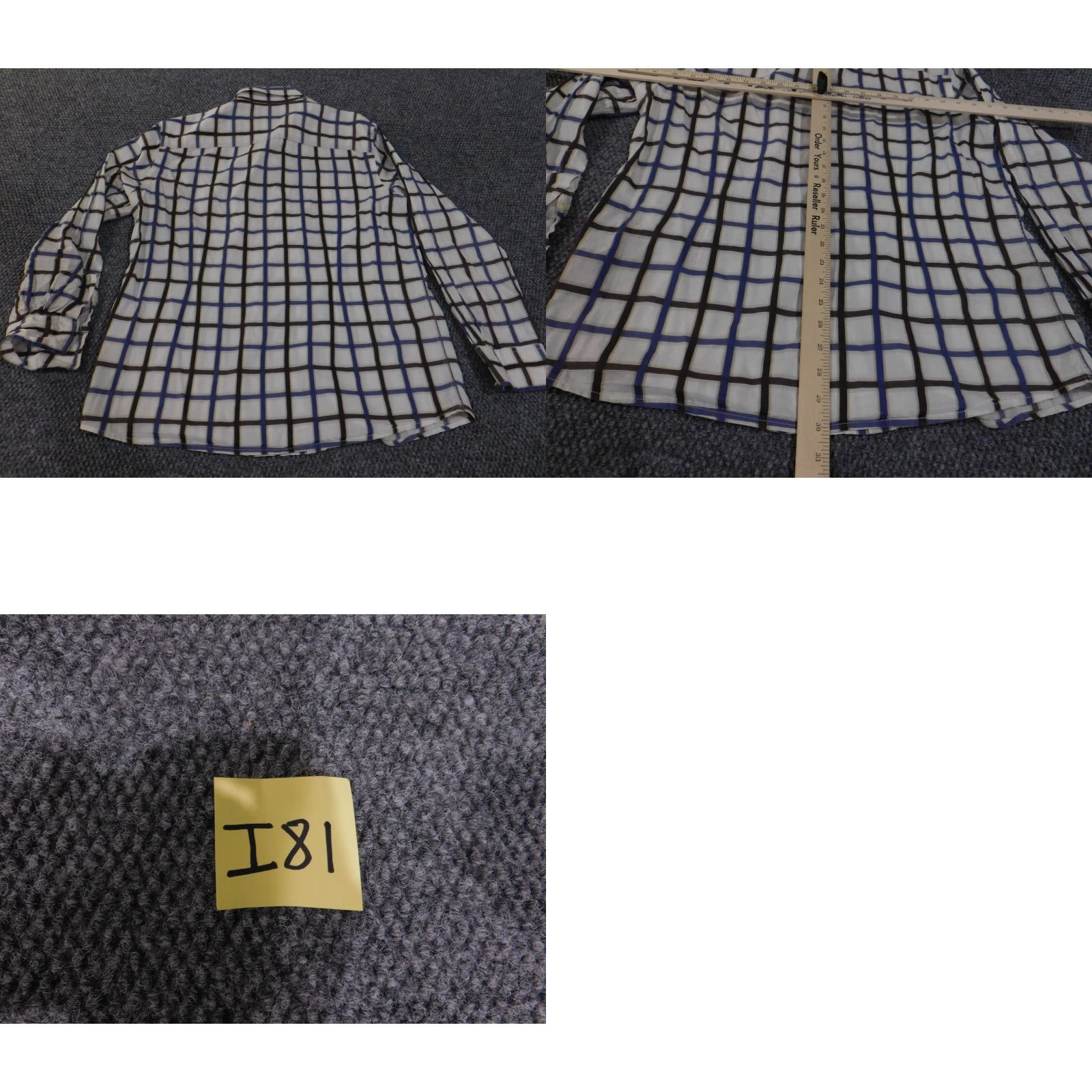 Faconnable Façonnable Shirt Mens M White Plaid Button-Up Button-Down Cotton Linen Hong Kong Logo Retro Western Size US M / EU 48-50 / 2 - 8 Thumbnail