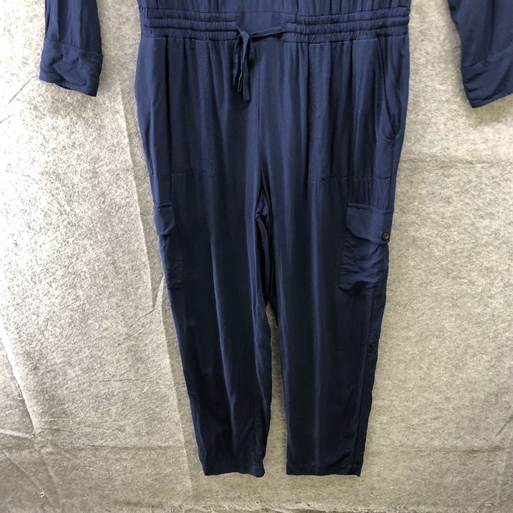 Chaps CHAPS Jumpsuit Shirt One-Piece Long Sleeve Women's S Blue 100% Viscose Button Down Pockets Casual Modern Utility Size S / US 4 / IT 40 - 4 Thumbnail