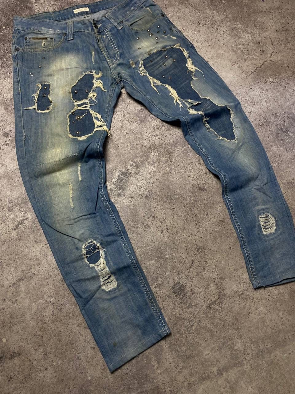 Absolut Joy × Vintage Absolut Joy Einstein Denim Jeans Junya Watanabe Style Pants Size US 34 / EU 50 - 3 Thumbnail