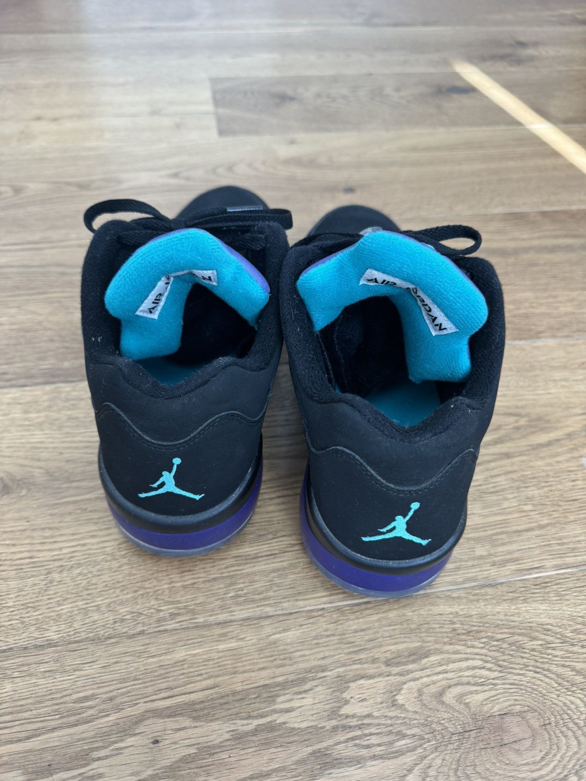 Jordan Brand Jordan 5 golf cleats. Black and purple. Nike. Leather outer. Size US 11 / EU 44 - 2 Thumbnail