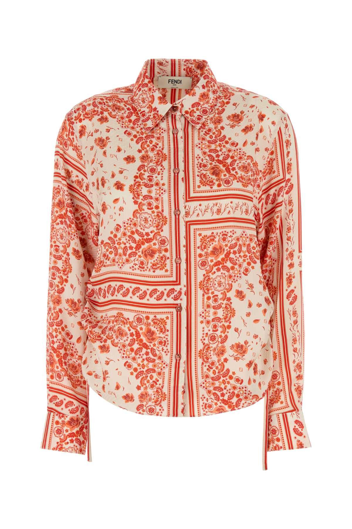 Fendi Printed Silk Shirt Size M / US 6-8 / IT 42-44 - 1 Thumbnail