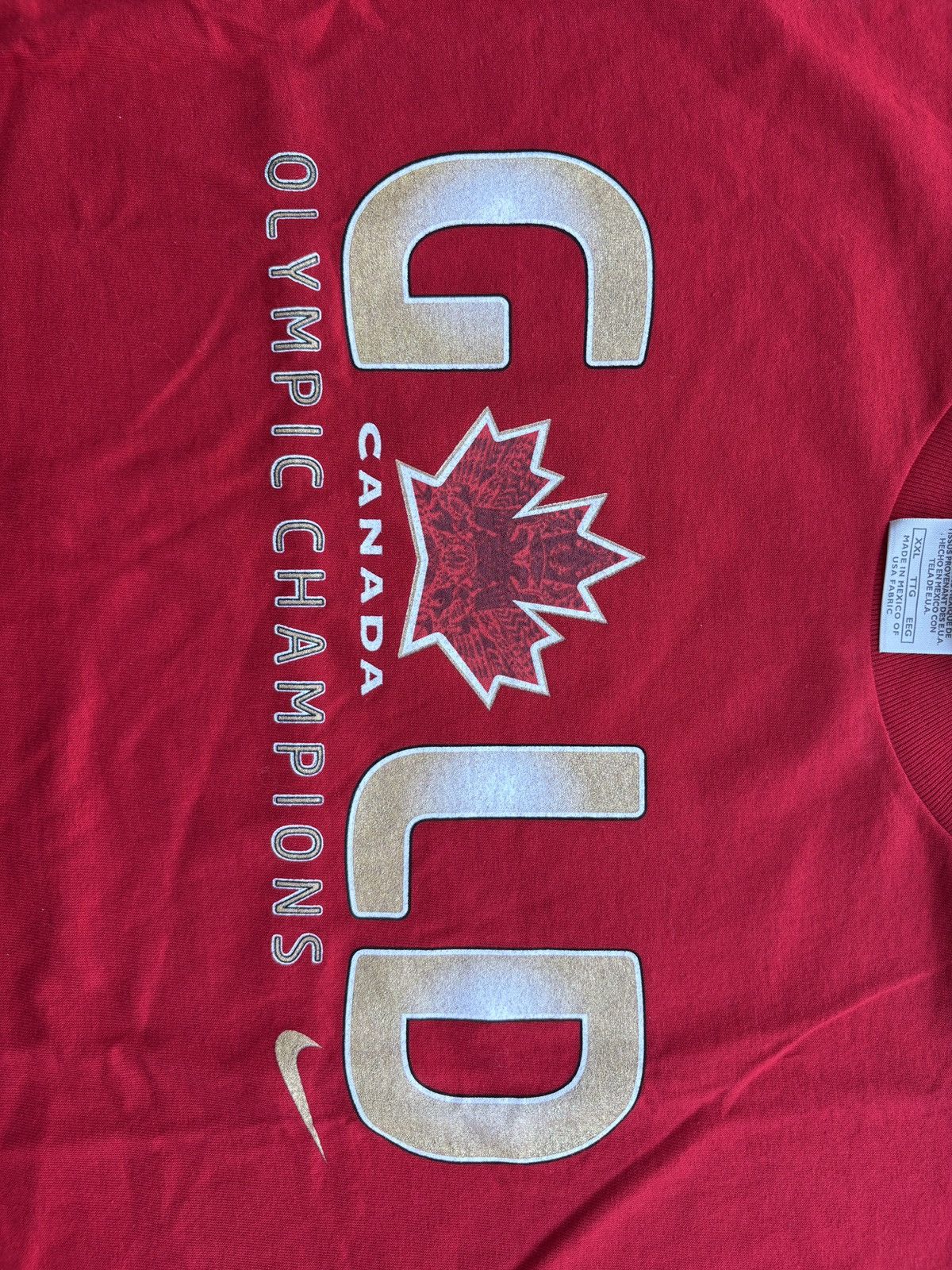 Nike Vintage 2010 Nike Team Canada Gold Olympic Champs Tee Sz XXL Size US XXL / EU 58 / 5 - 4 Thumbnail