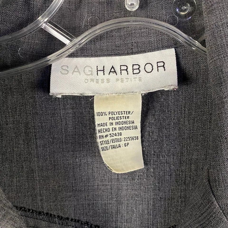 Other Sag Harbor Blazer Women's 6P Petite Jacket Gray Polyester Size M / US 6-8 / IT 42-44 - 3 Thumbnail