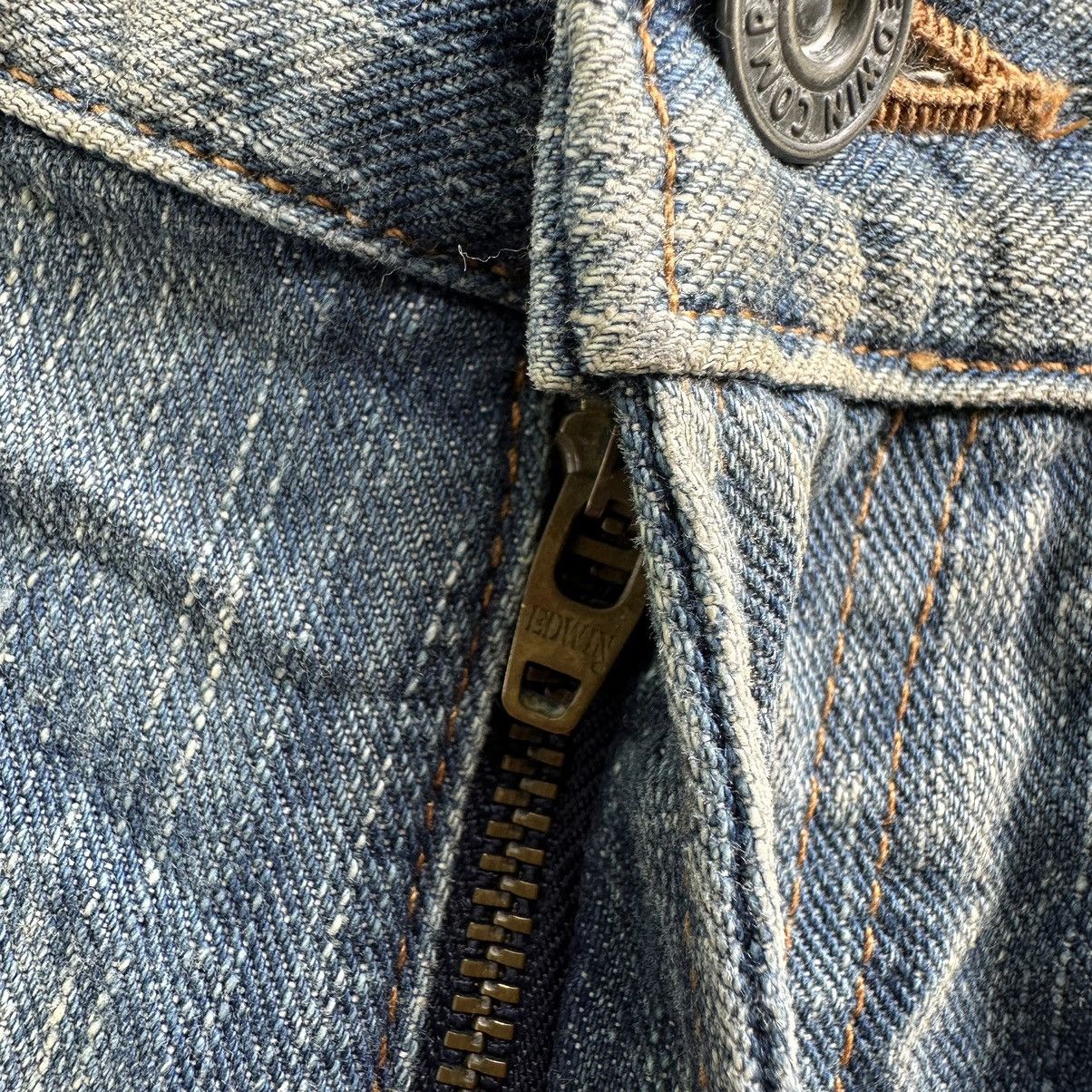 Japanese Brand Vintage 💥 Edwin Patchwork Faded Rusty Denim Jean Pant Faded Size US 32 / EU 48 - 7 Thumbnail