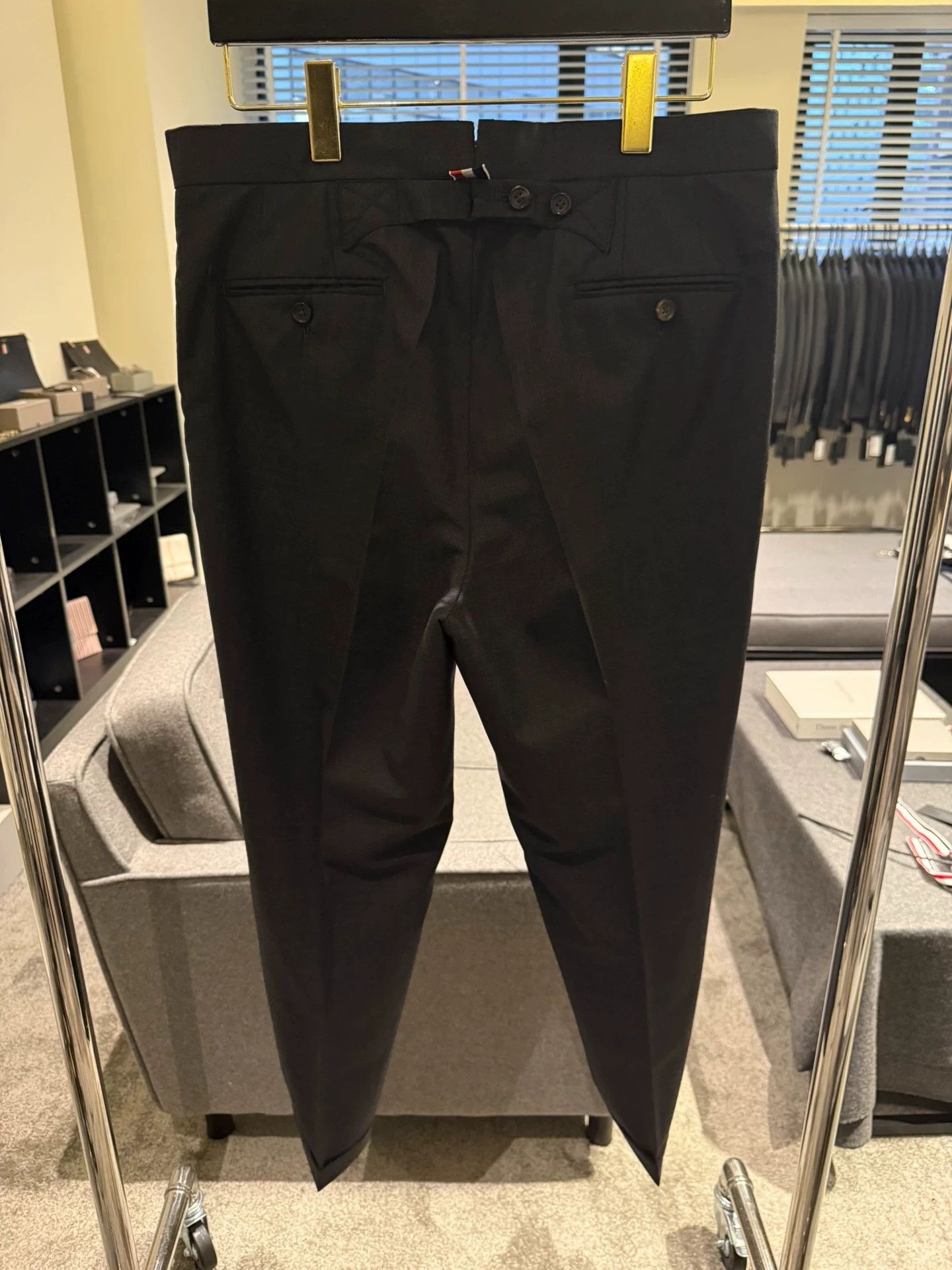 Thom Browne Thom Browne Classic Charcoal High-Waist Wool Trousers Size US 32 / EU 48 - 2 Thumbnail