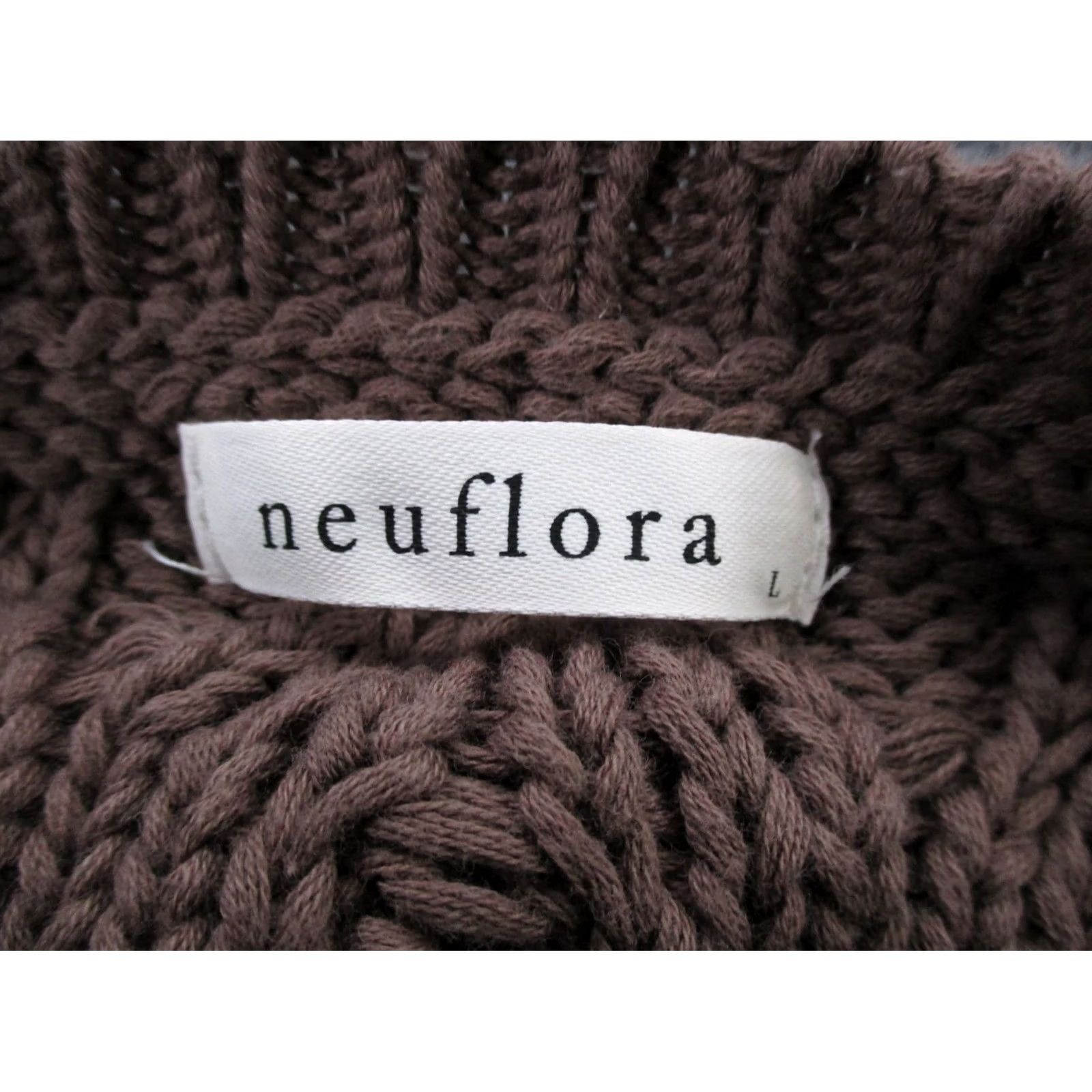 Vintage Neuflora Sweater Womens L Brown Oversized Relaxed Casual Cable Knit Fisherman Size L / US 10 / IT 46 - 6 Thumbnail