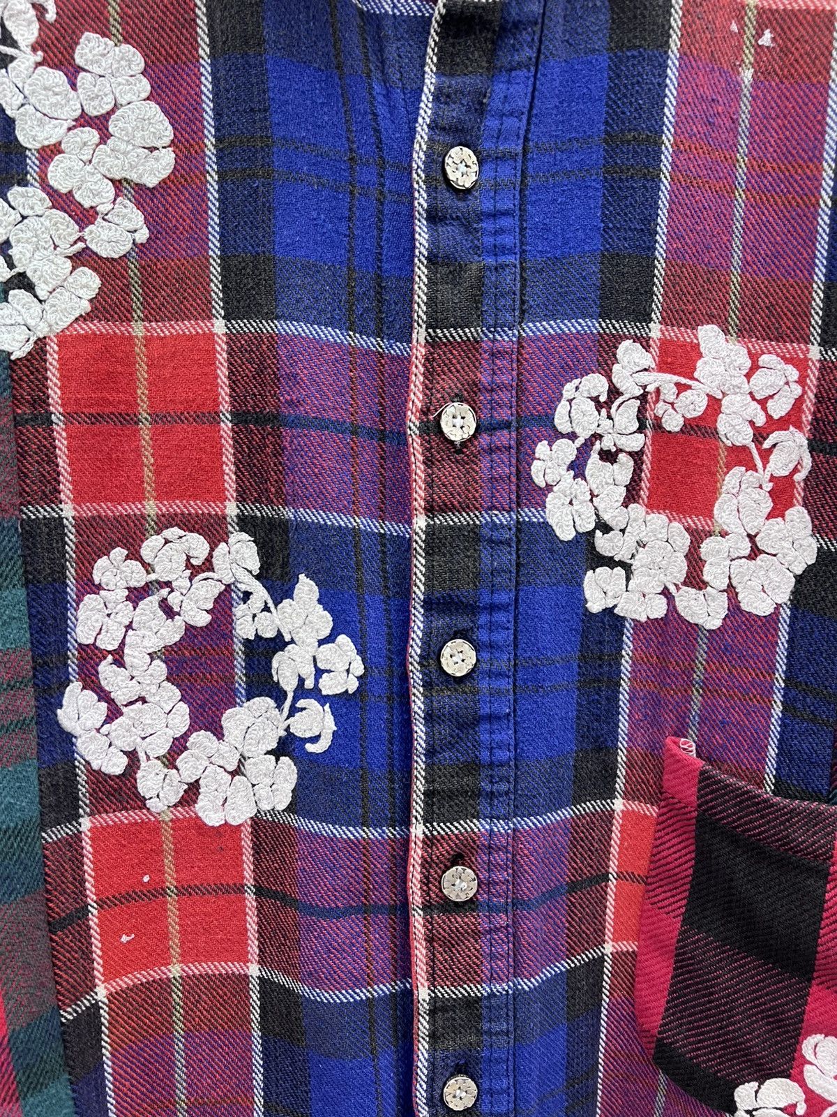 DENIM TEARS × READYMADE READYMADE x Denim Tears Wreath Check Shirt Size US S / EU 44-46 / 1 - 6 Thumbnail