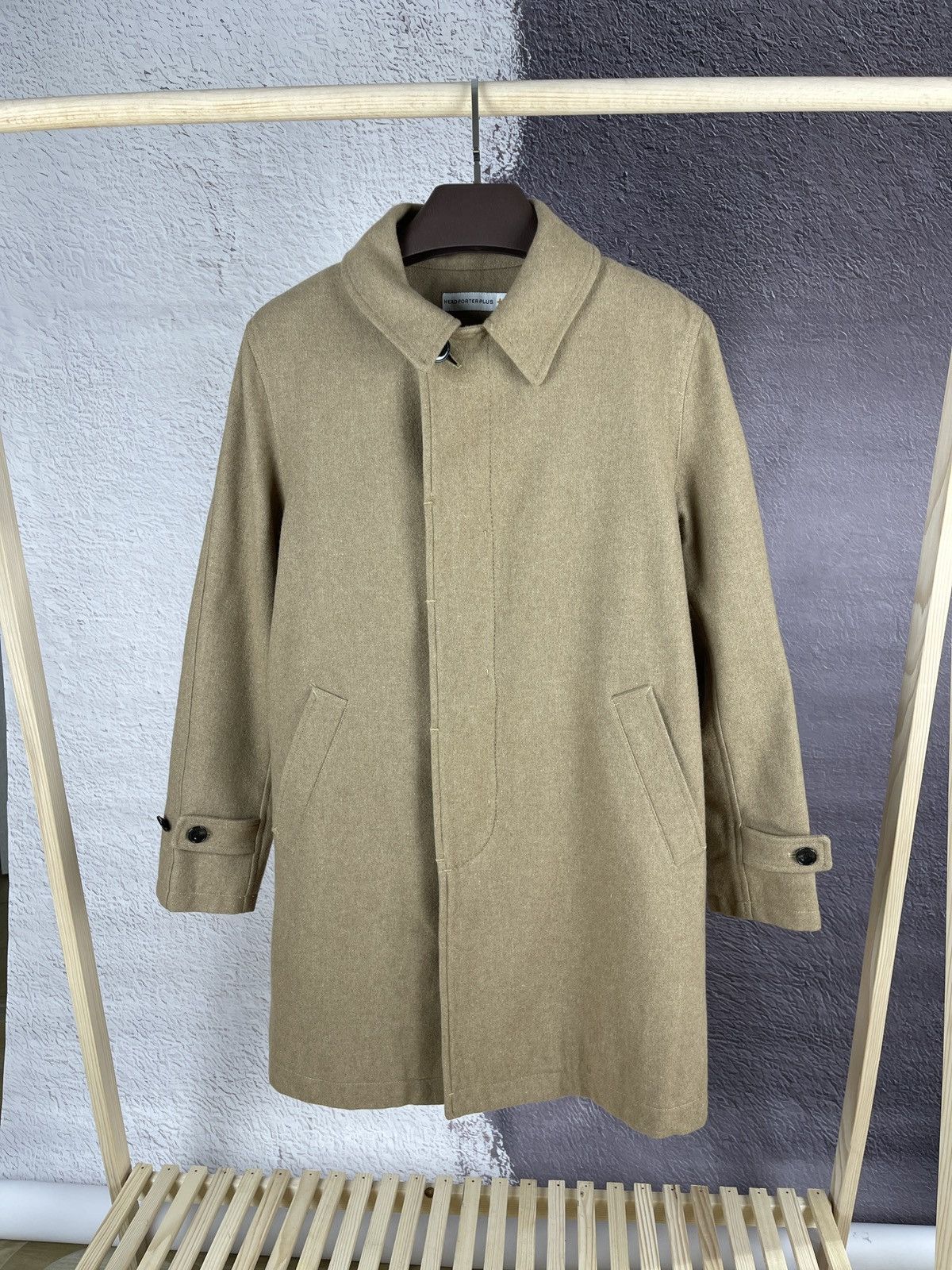 Head Porter Head Porter Plus beige single breasted wool coat size L Size US L / EU 52-54 / 3 - 1 Thumbnail
